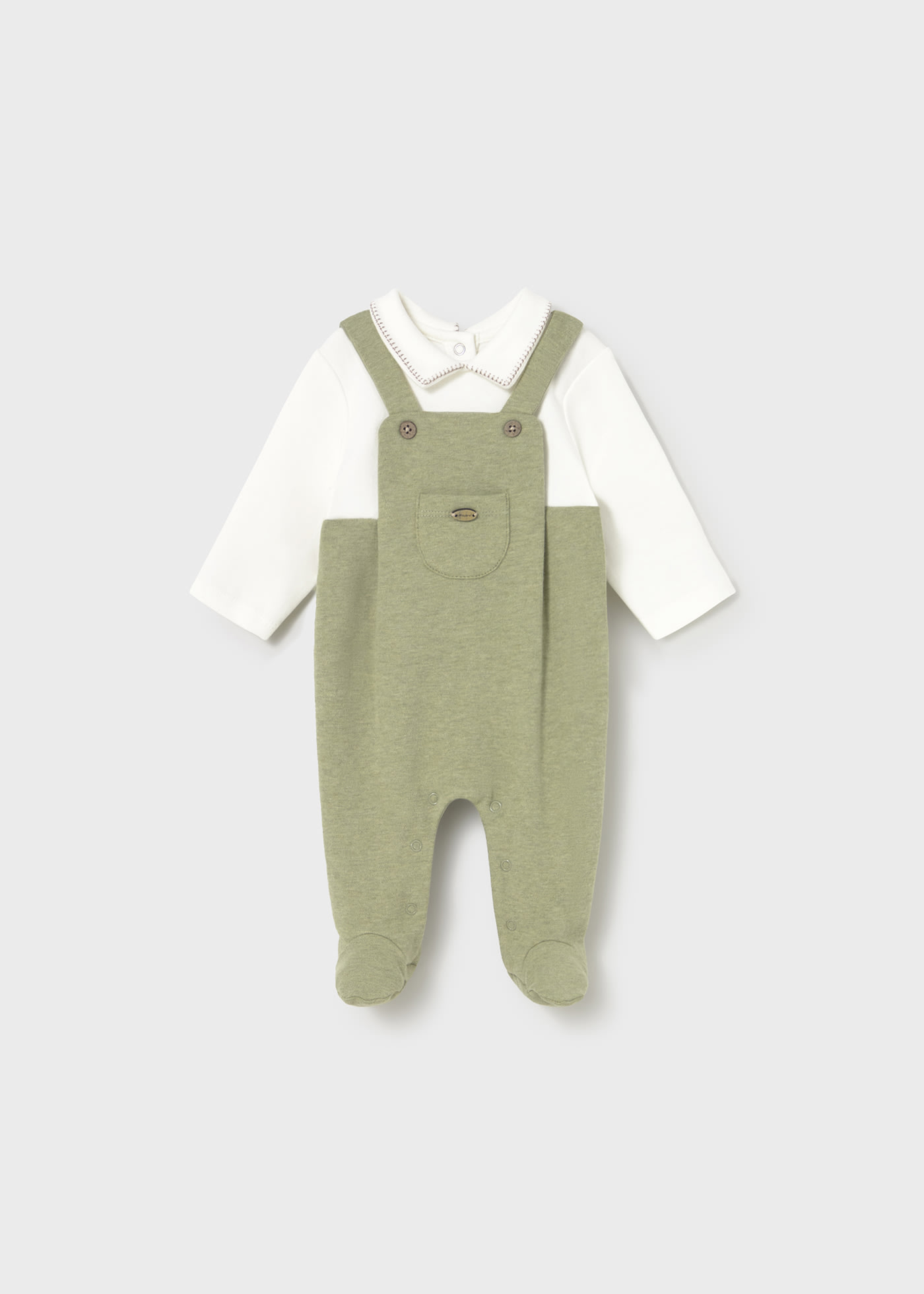 Newborn dungarees with collar