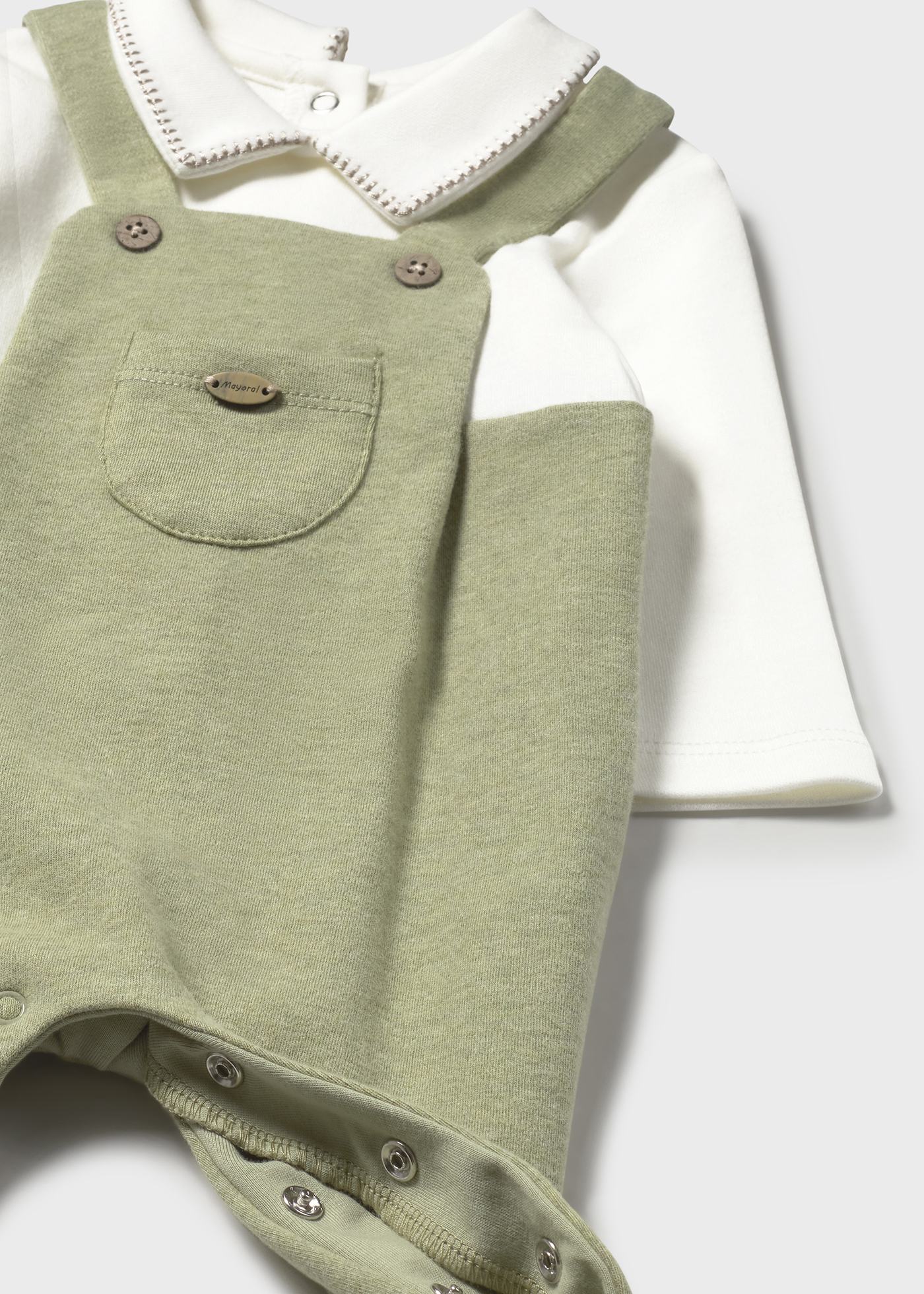 Newborn dungarees with collar