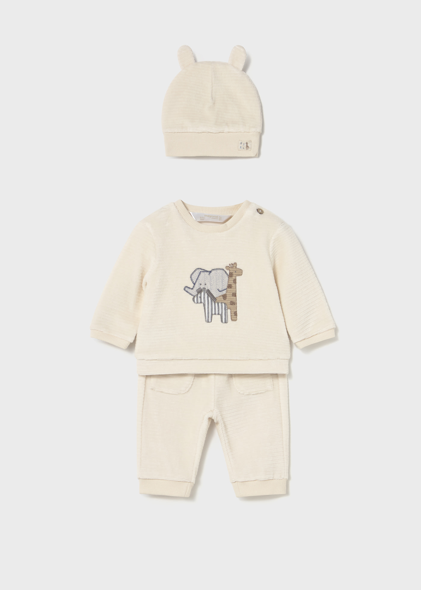 Newborn 3 piece corduroy knitted tracksuit