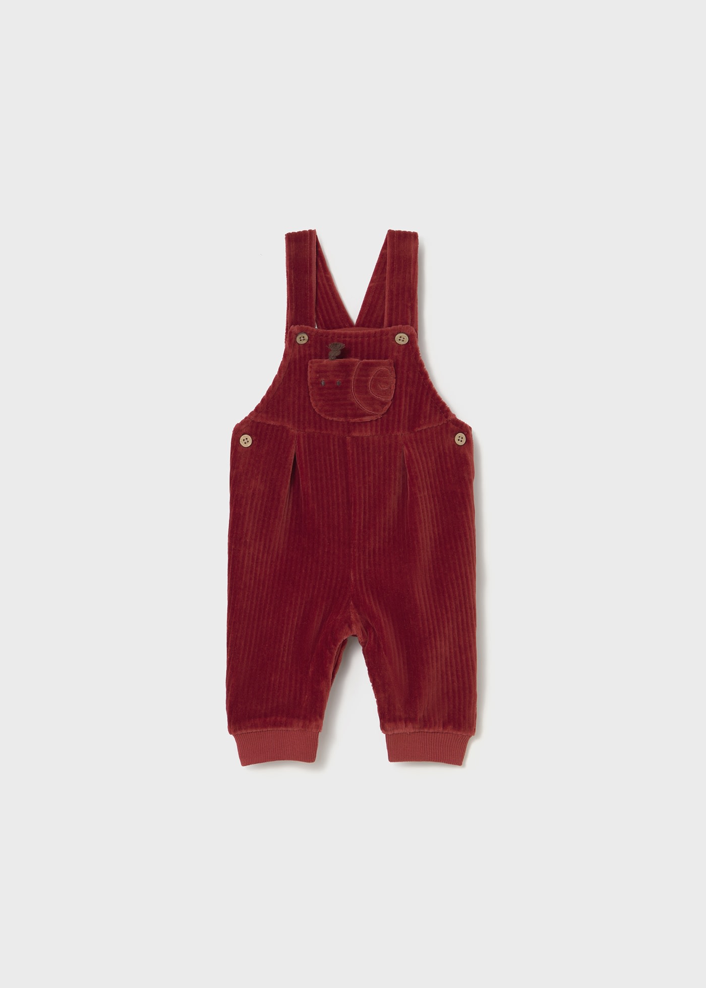 Newborn corduroy knitted dungarees