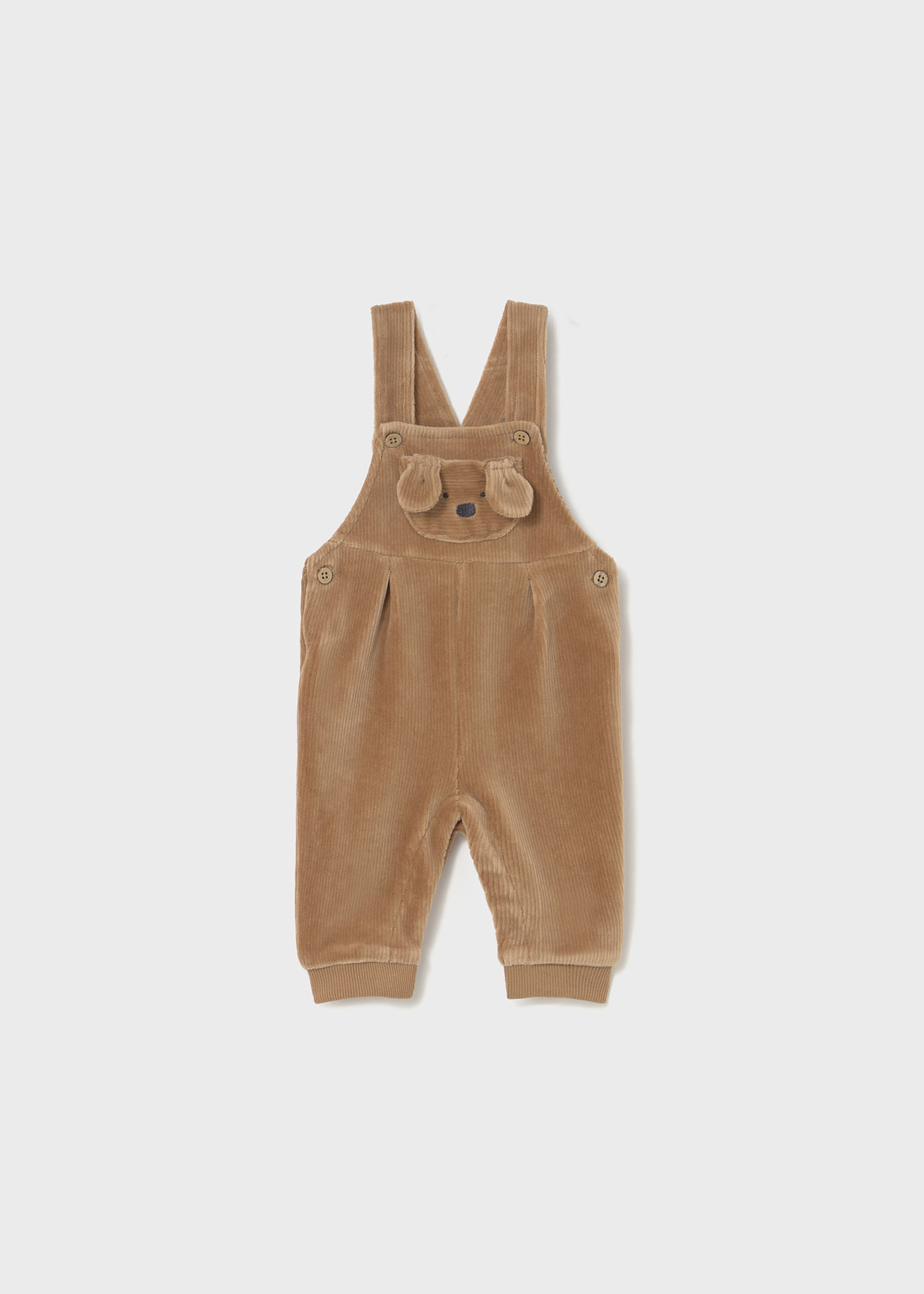 Newborn corduroy knitted dungarees