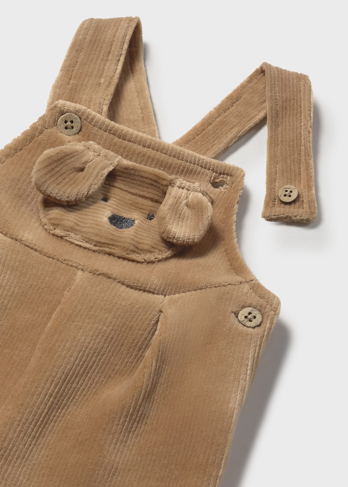 Newborn corduroy knitted dungarees
