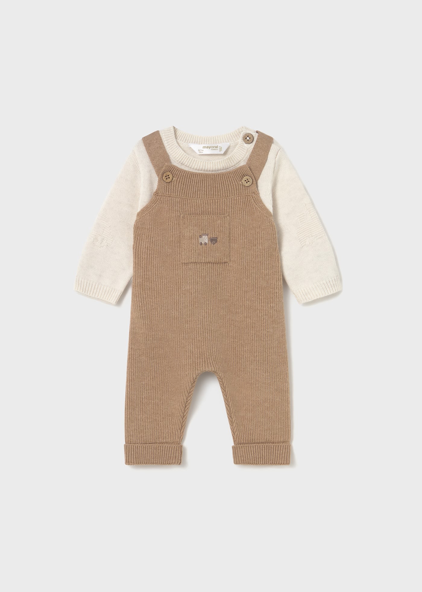 Newborn 2 piece dungarees set