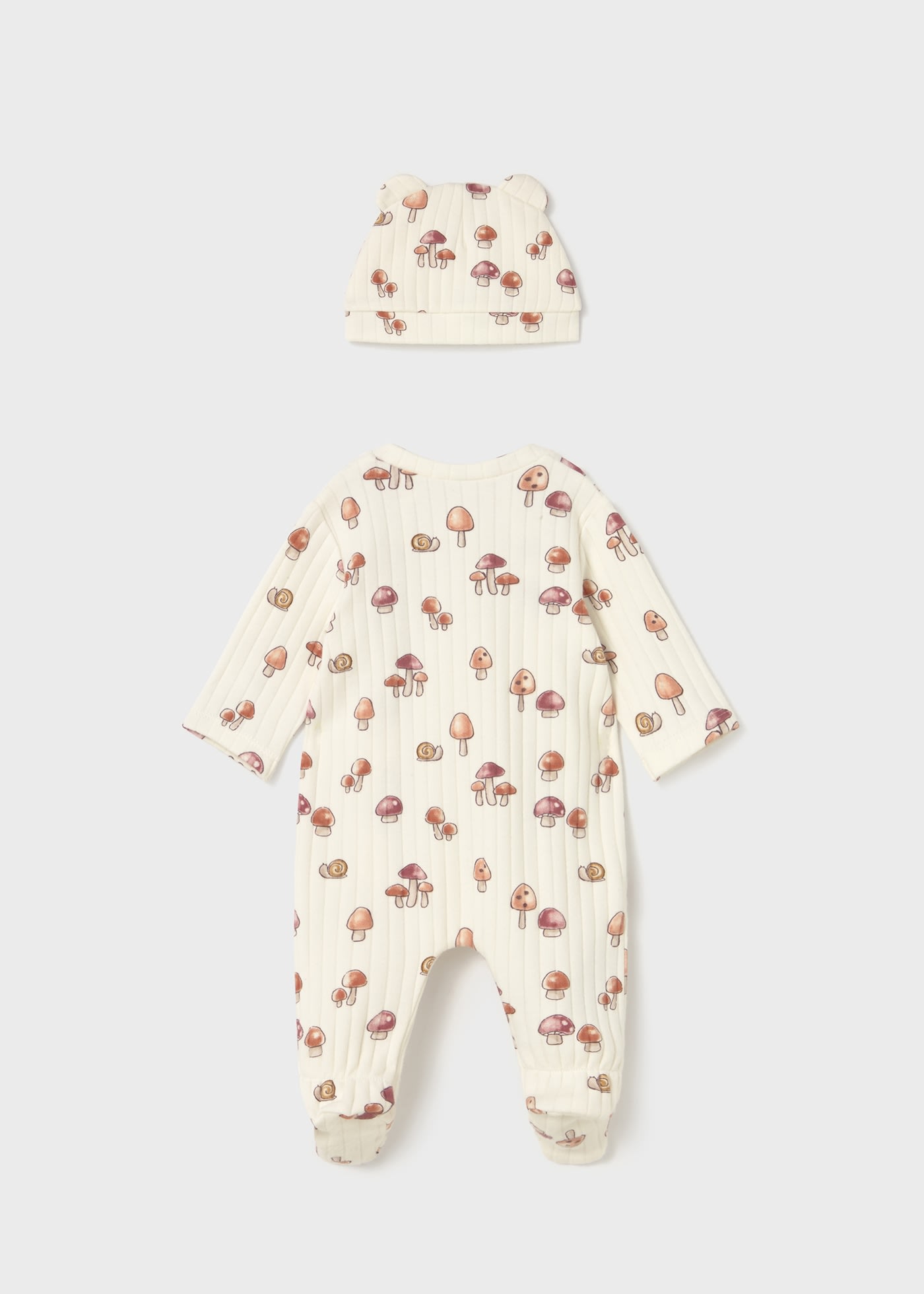 Newborn romper with eared hat