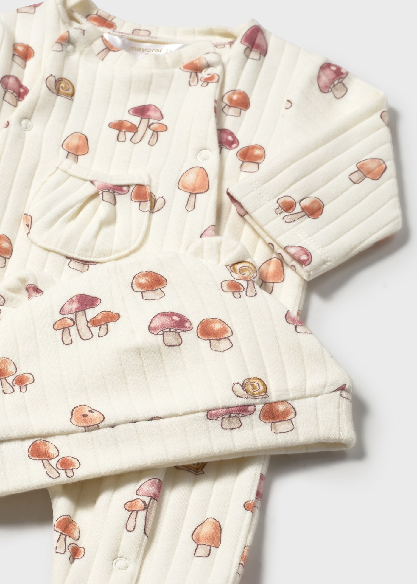 Newborn romper with eared hat