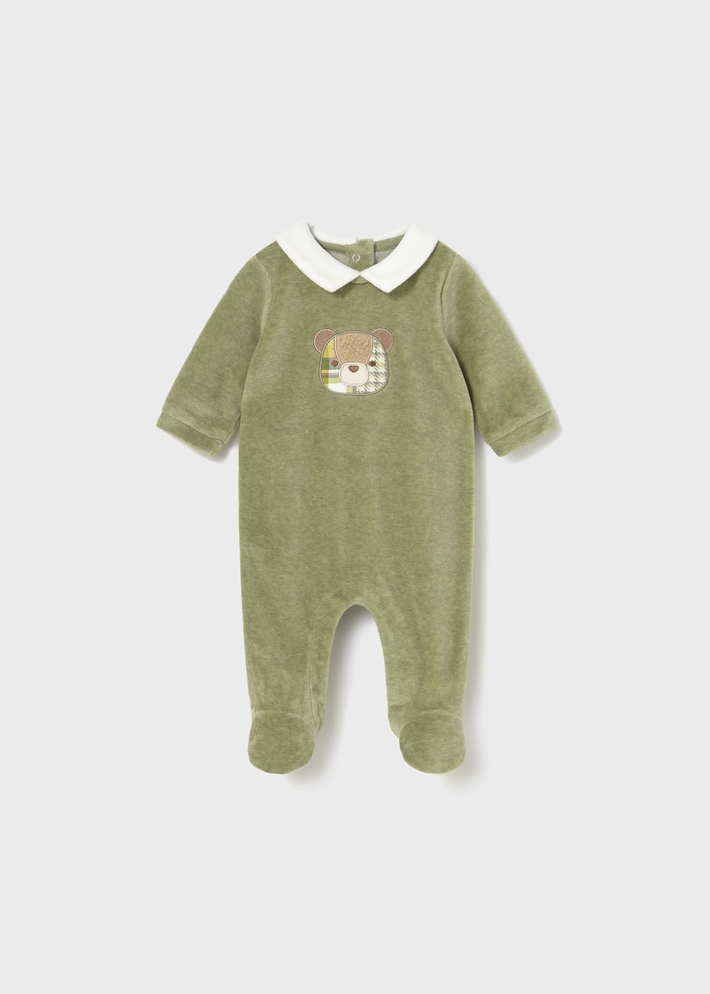 Newborn collared romper with feet