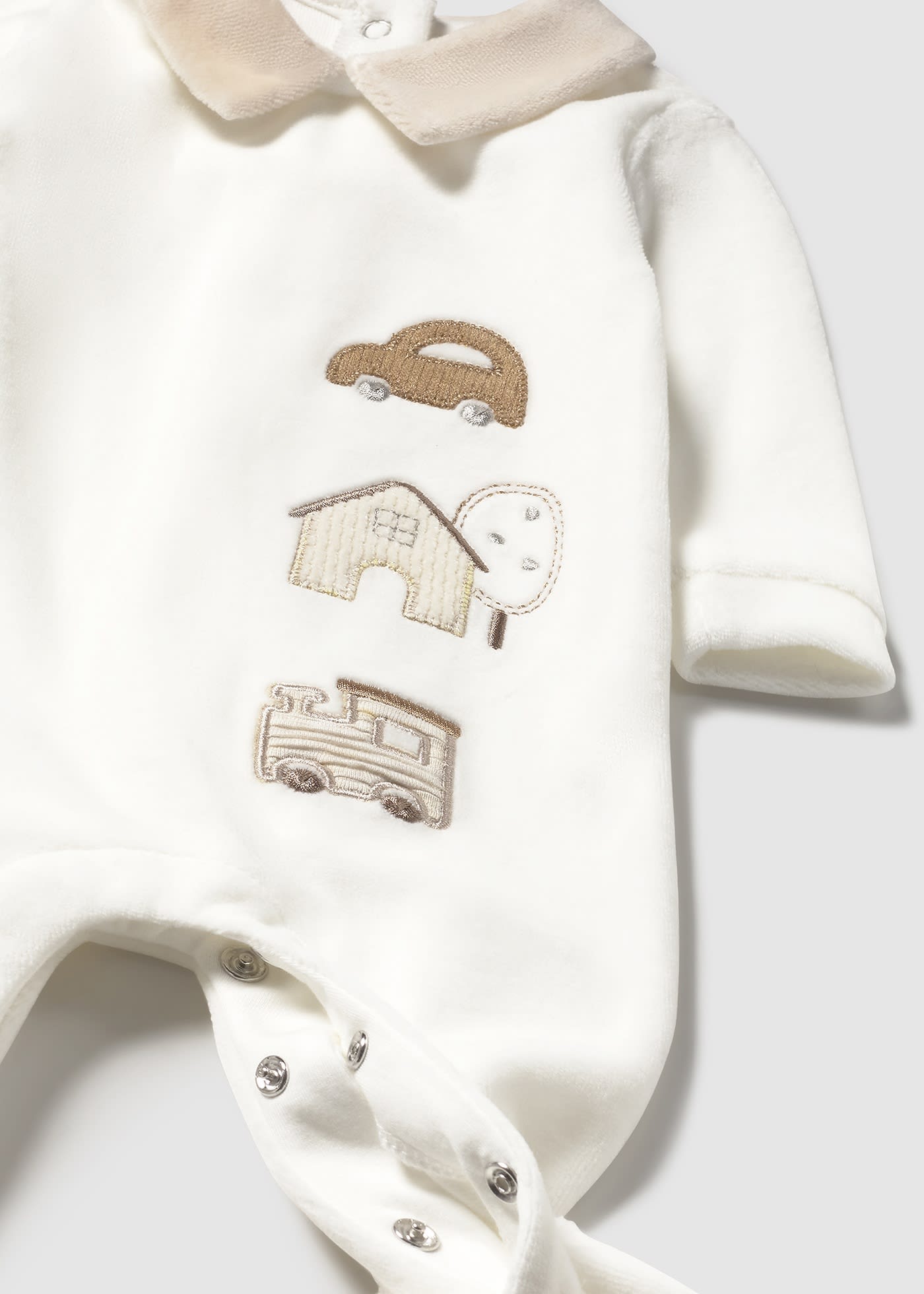 Newborn collared romper with feet