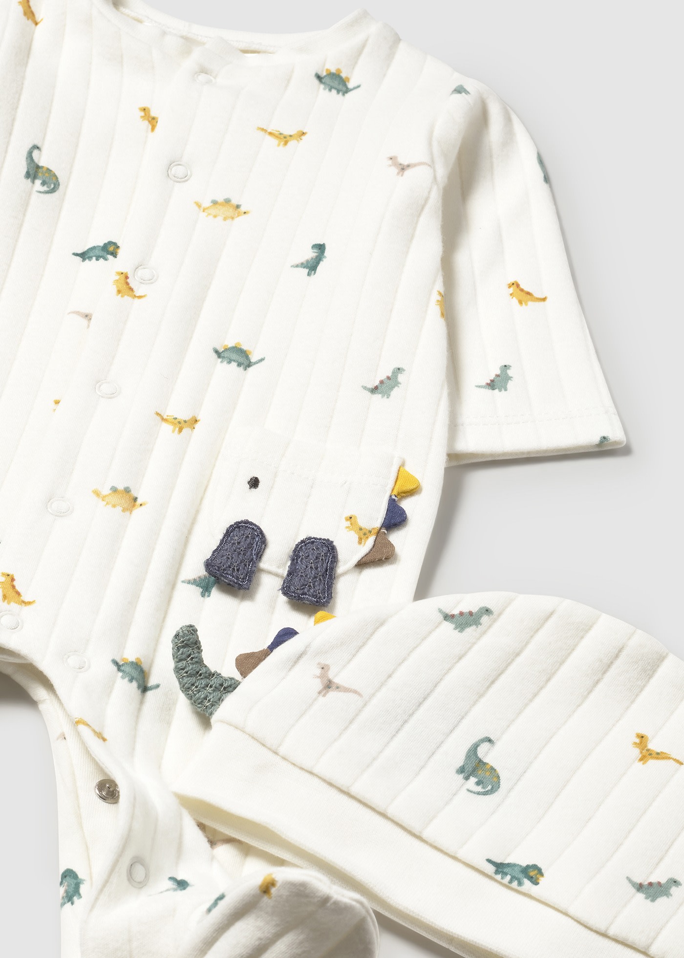 Pijama caciulita dinozaur nou-nascut