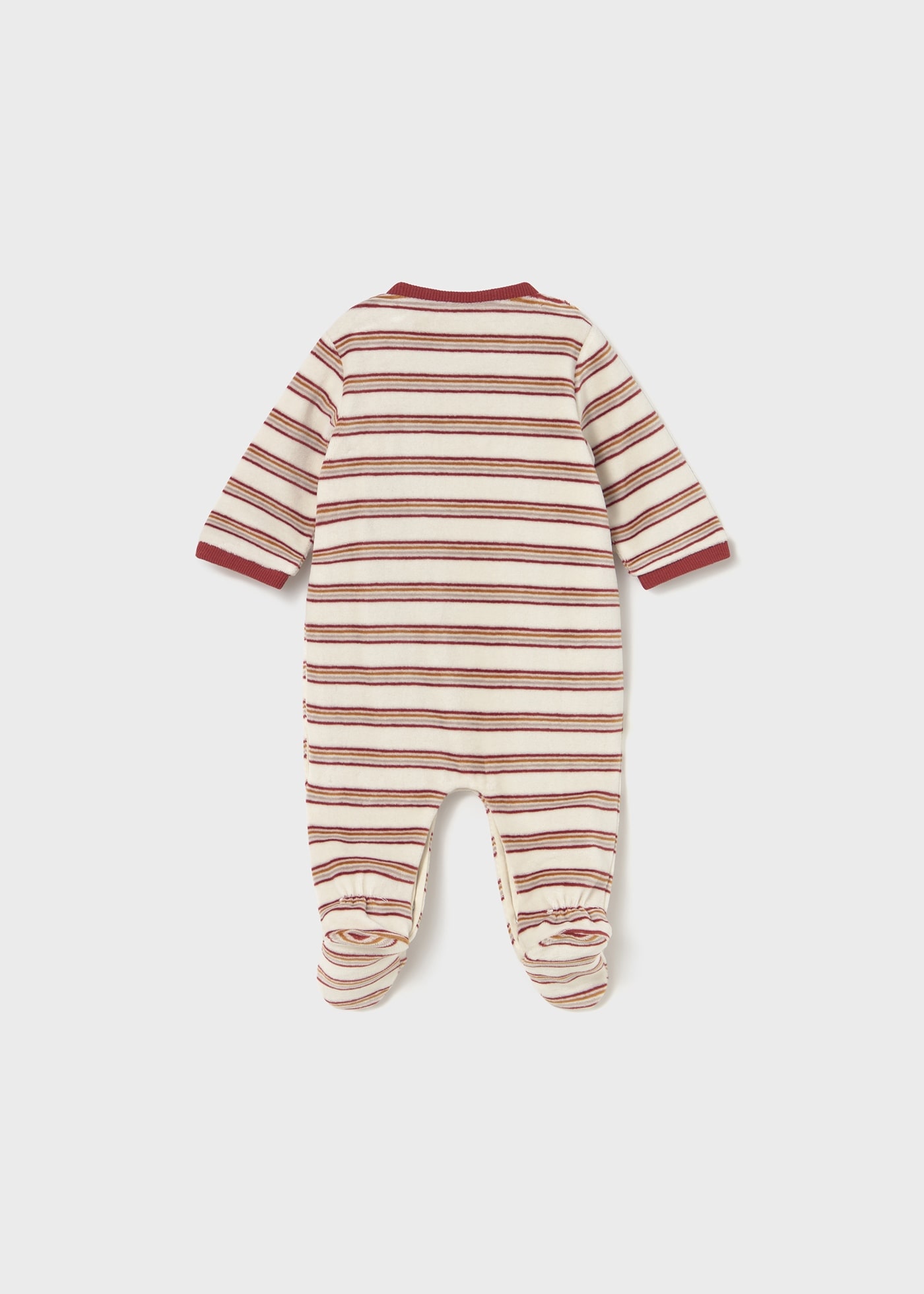 Newborn Boy Velour Striped One Piece