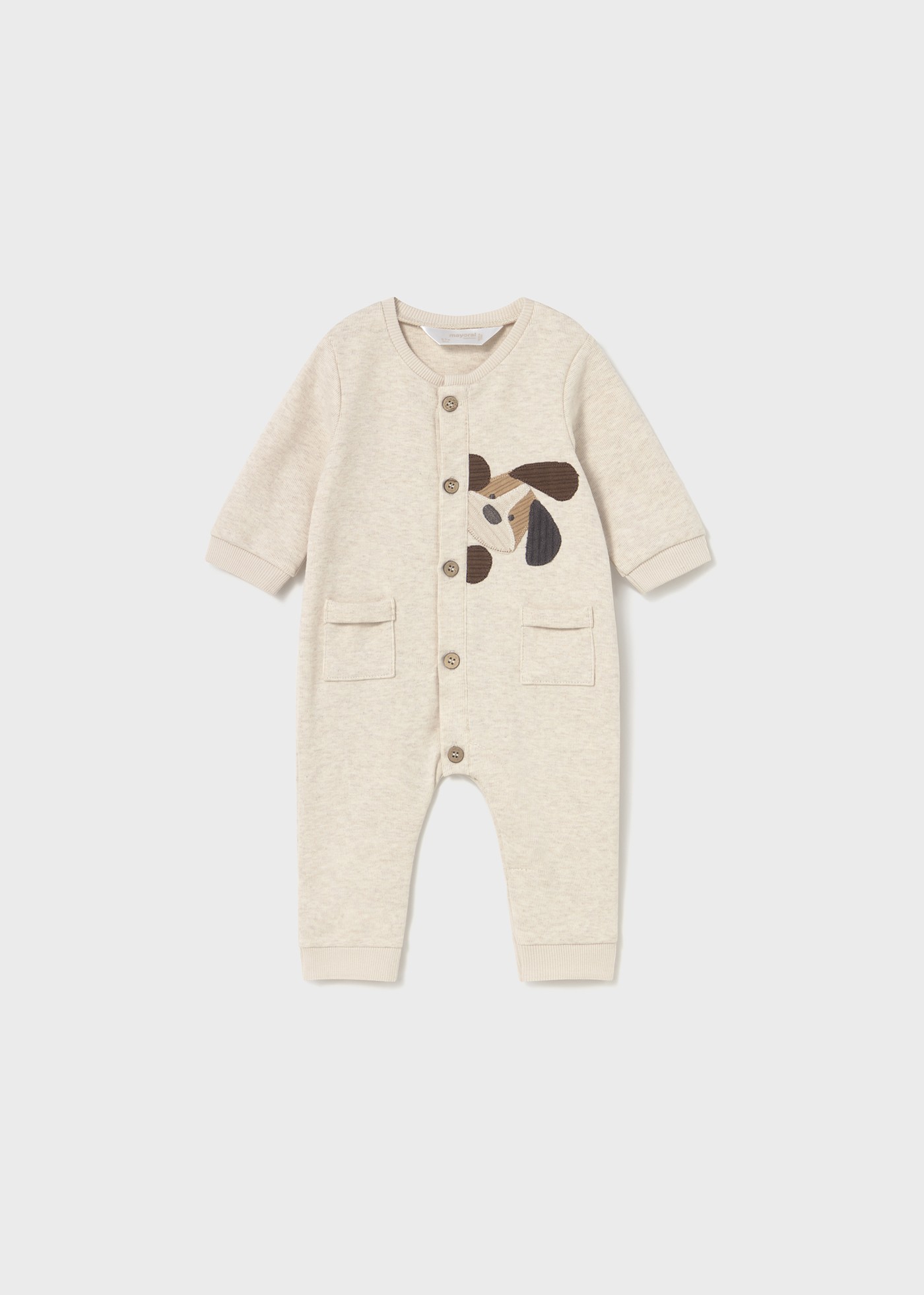 Newborn Boy Embroidered Applique One Piece