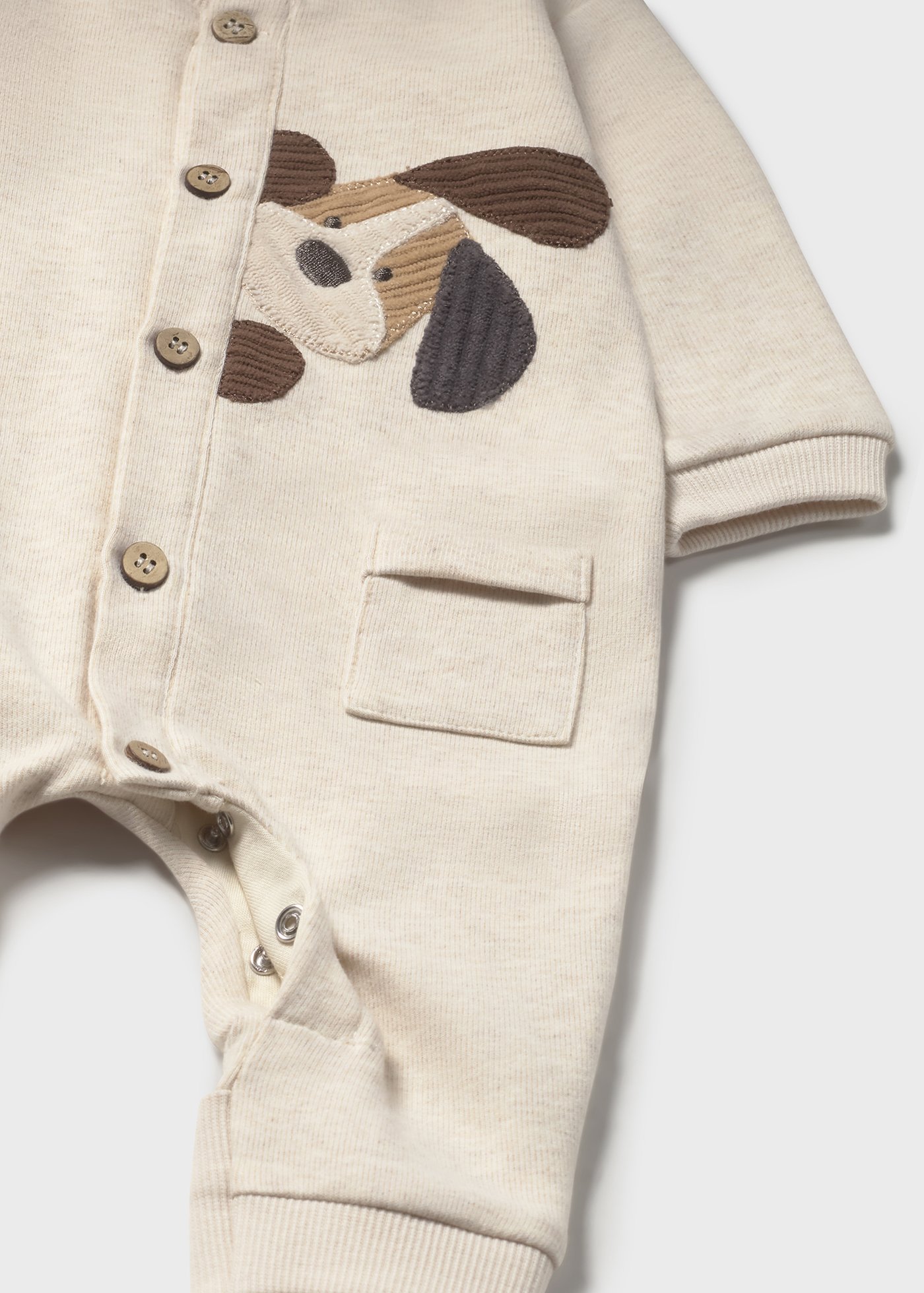Newborn Boy Embroidered Applique One Piece