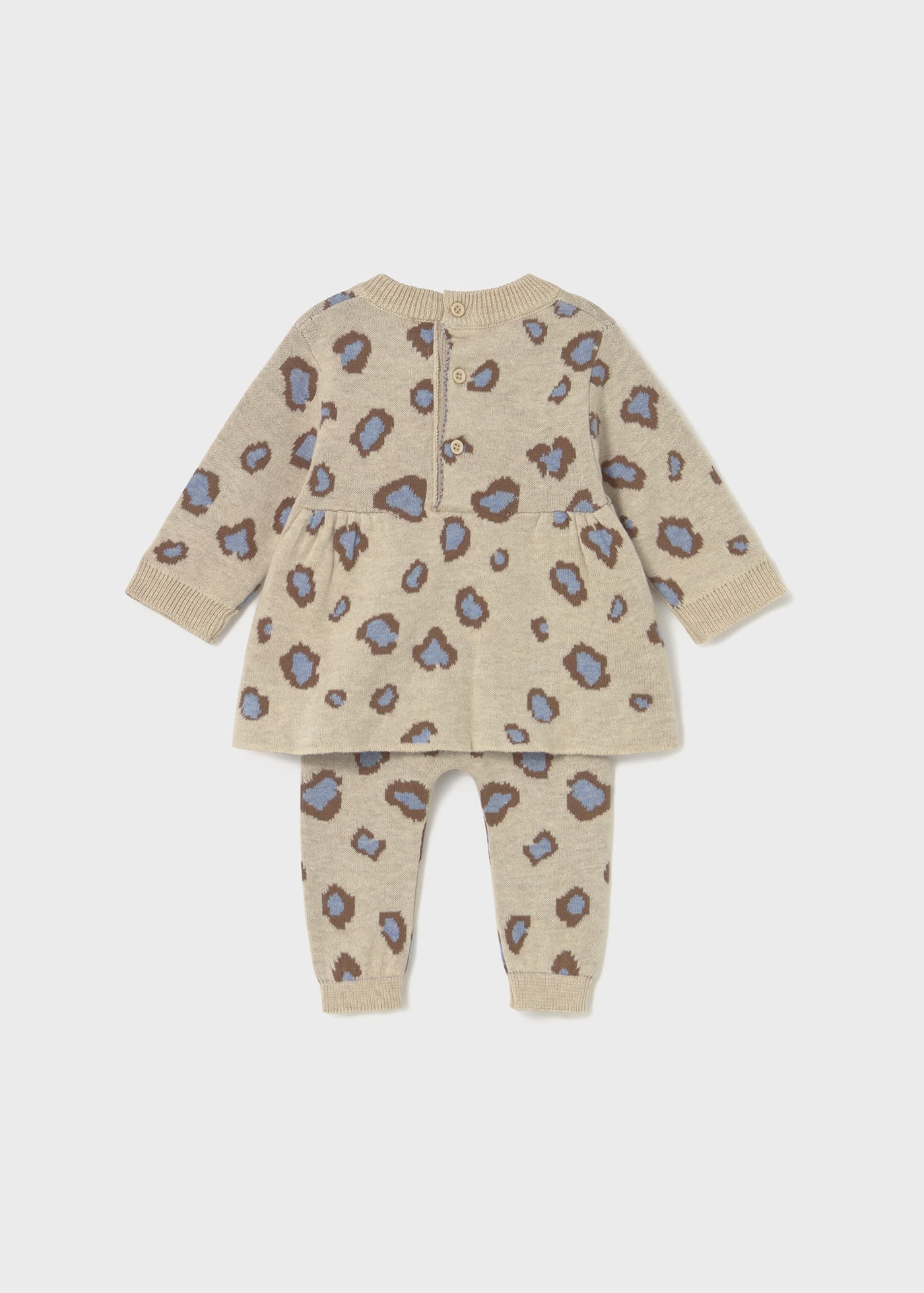 Newborn print jumper and trouser set
