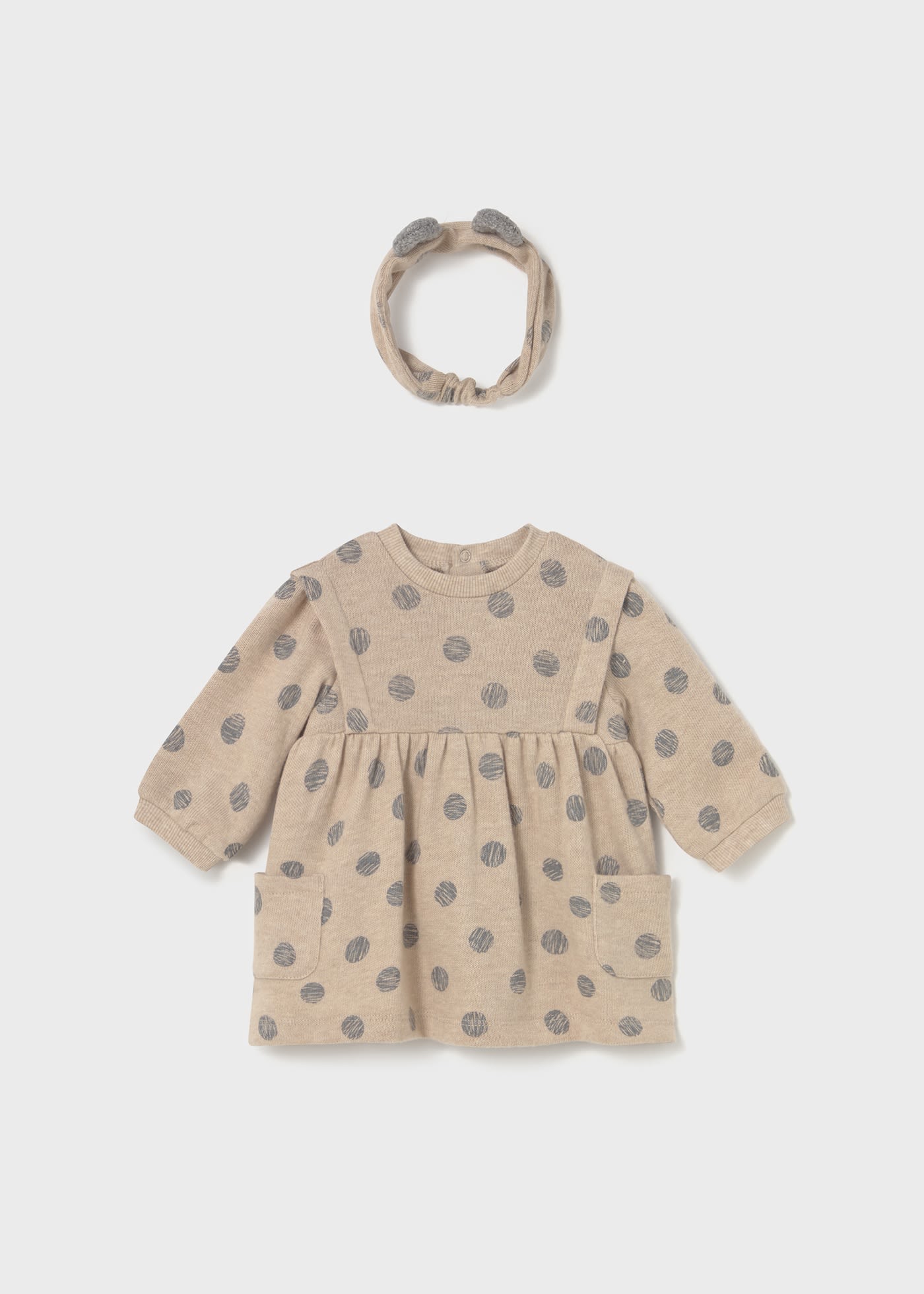 Vestido con diadema recién nacida