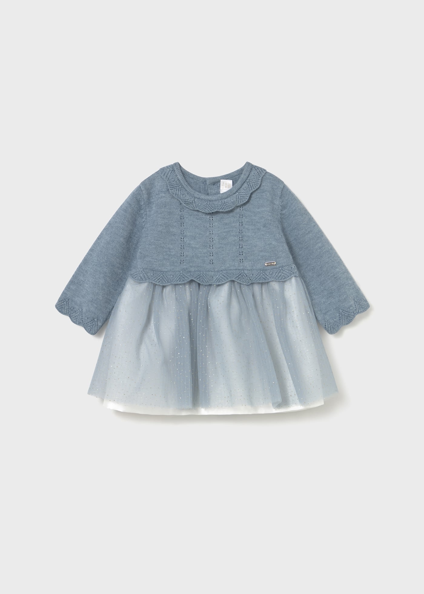 Vestido tricot y tul recién nacida