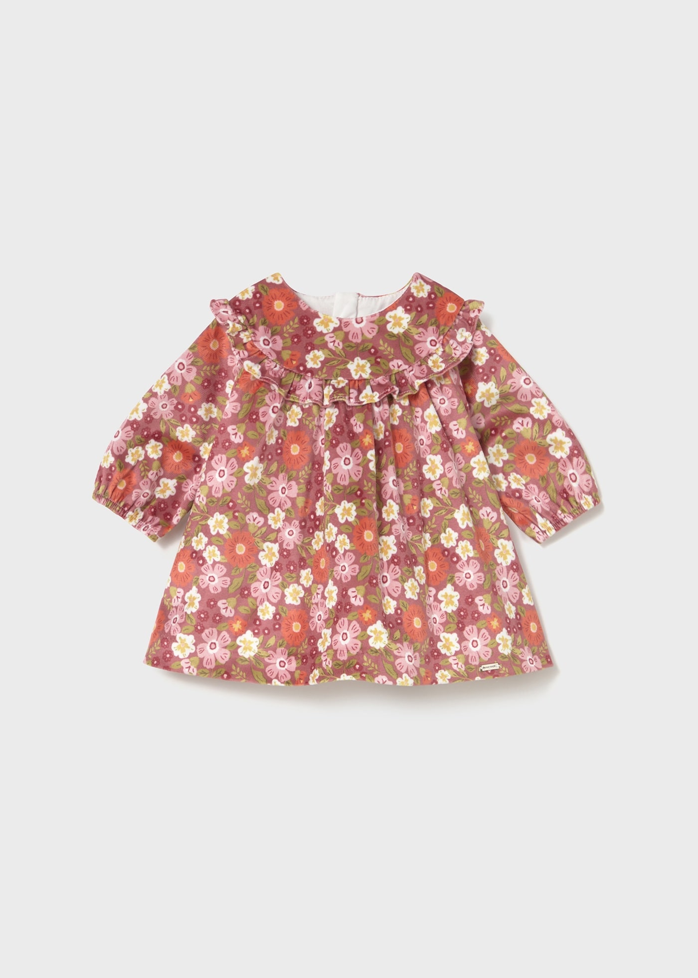 Newborn Girl Printed Velvet Dress