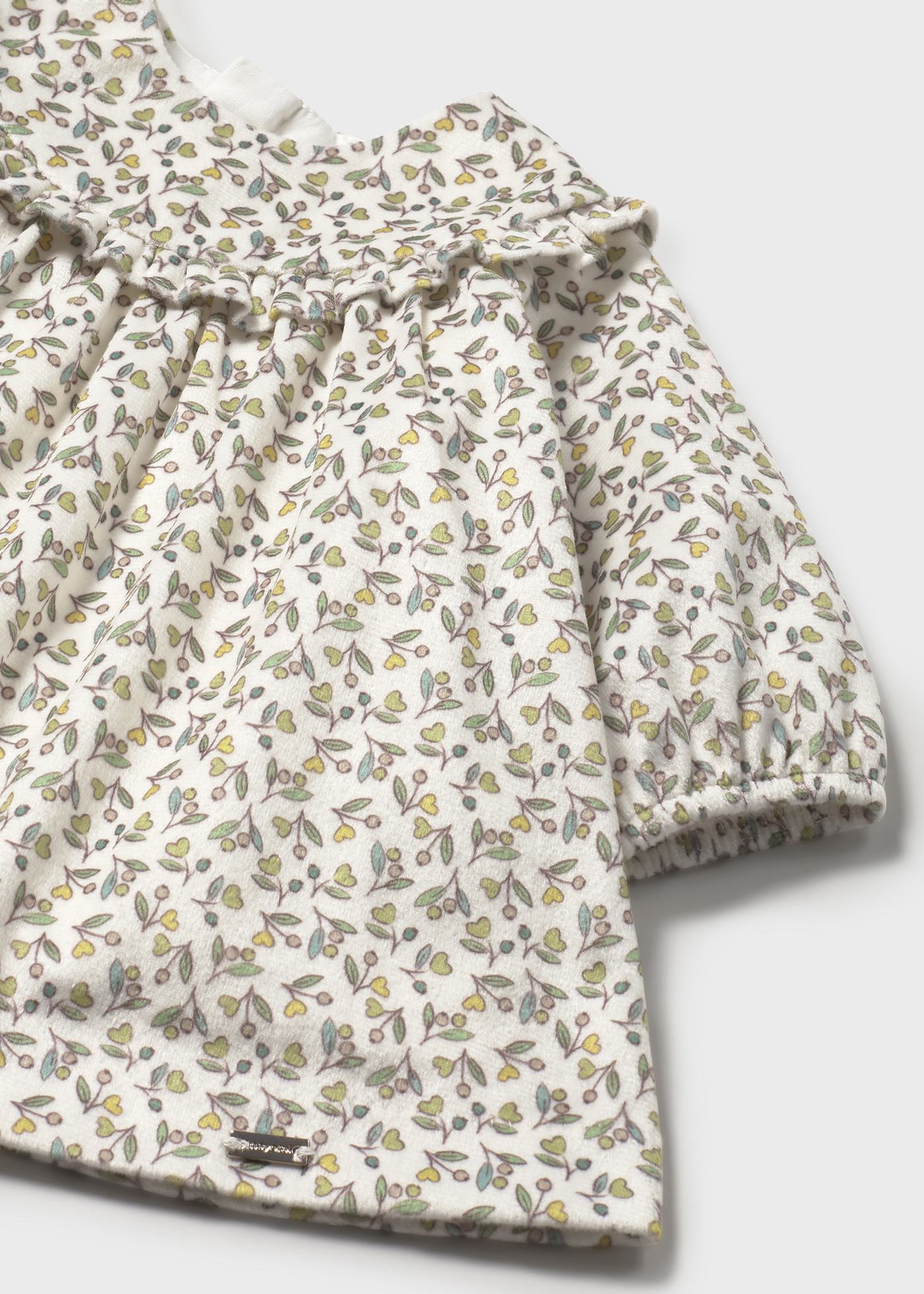 Vestido terciopelo estampado recién nacida