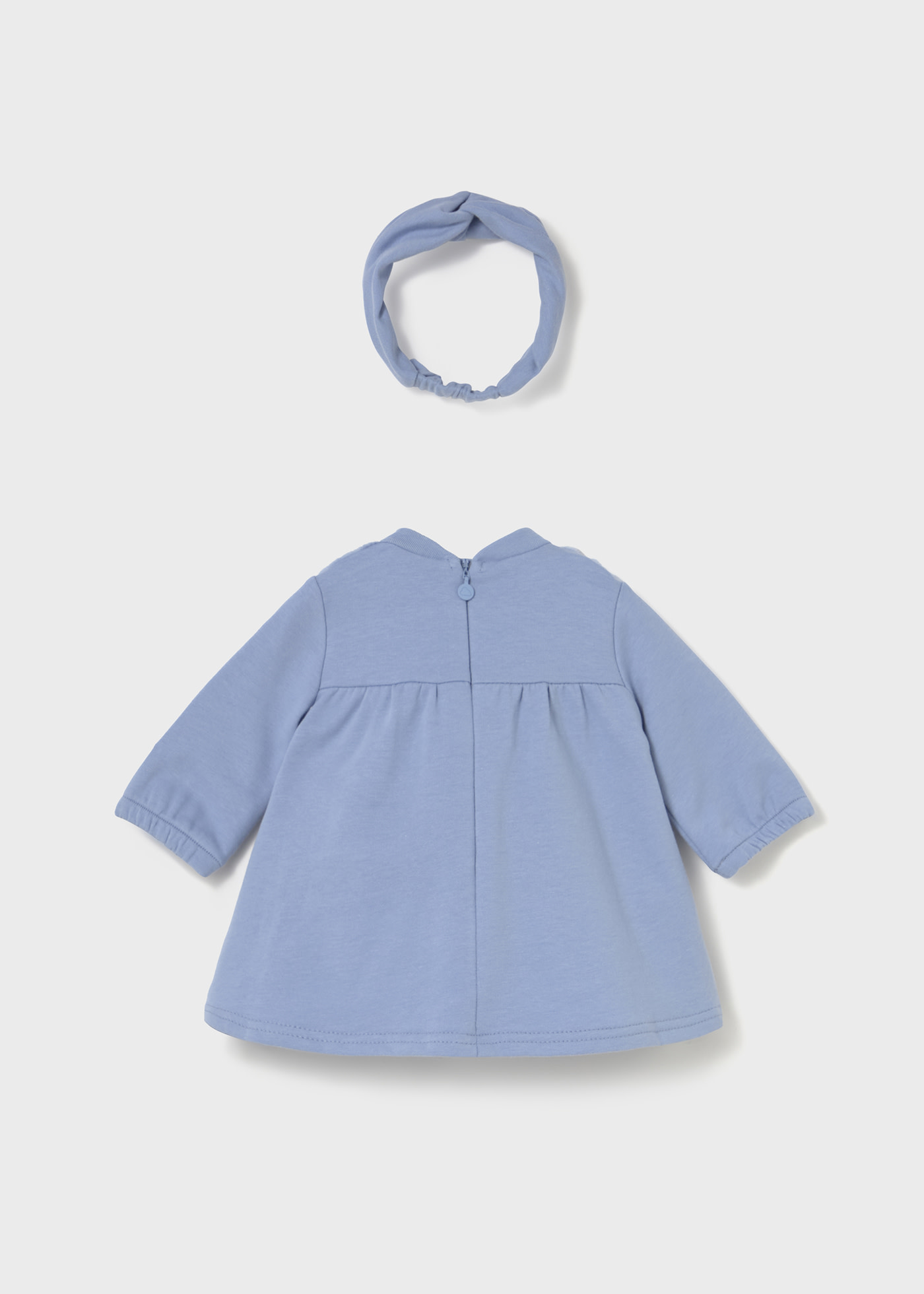 Vestido con bolsito y diadema recién nacida