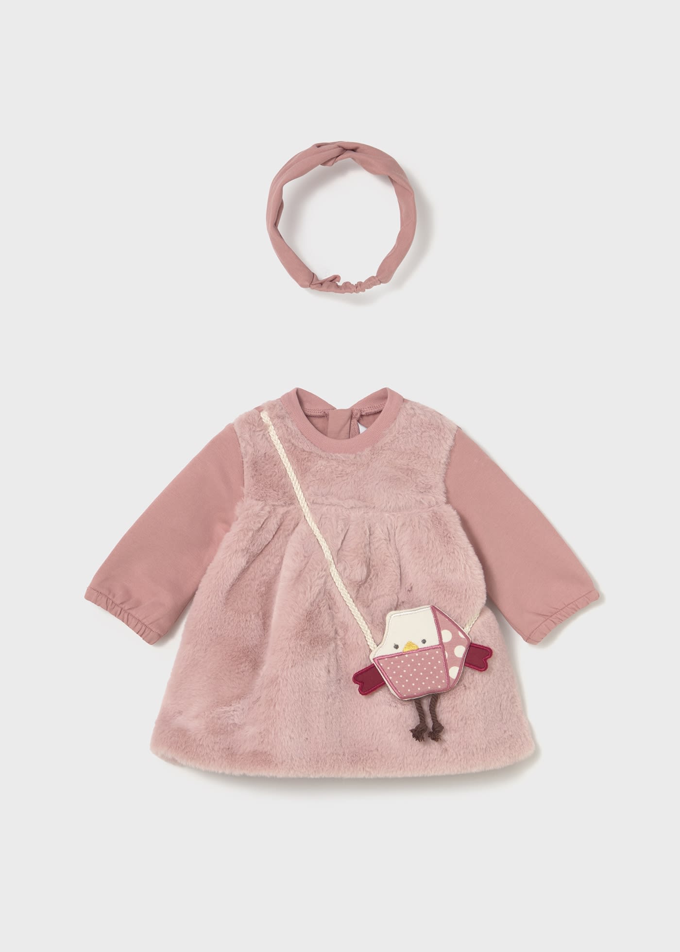 Robe avec sac et serre-tête nouveau-né