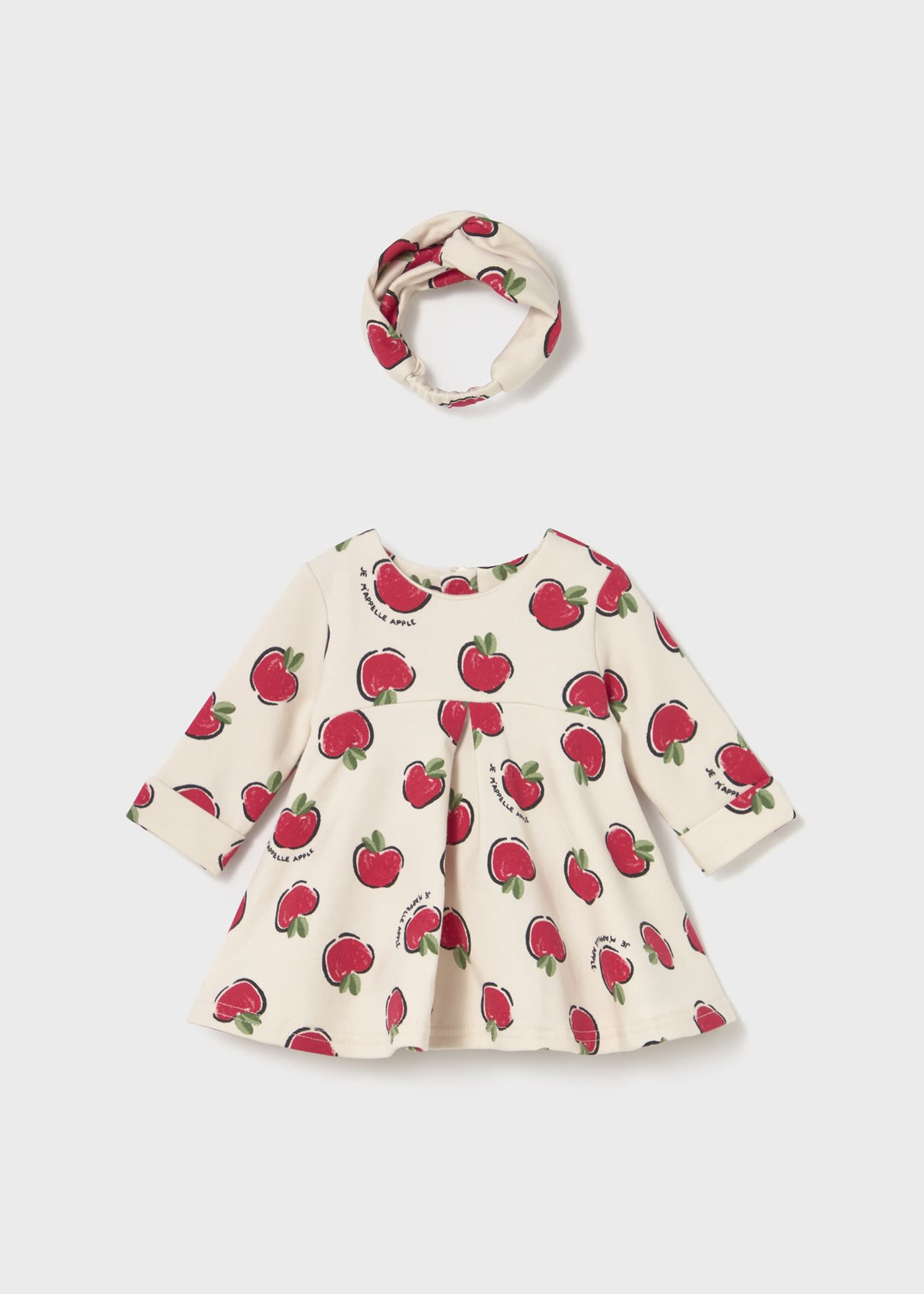 Vestido estampado con diadema recién nacida