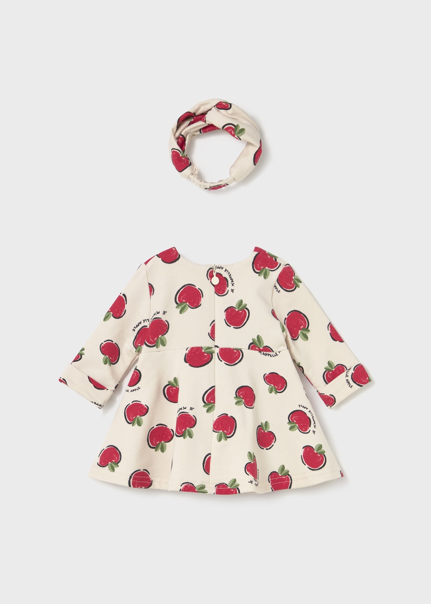 Vestido estampado con diadema recién nacida