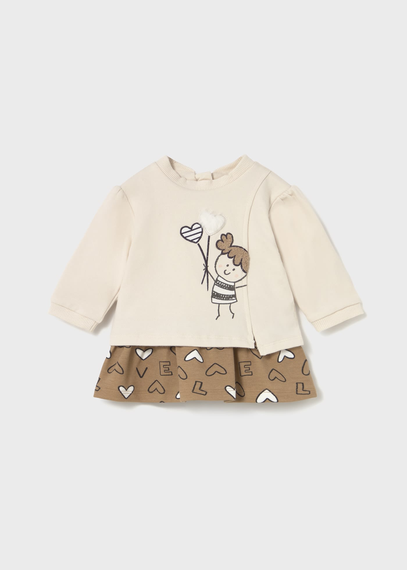 Kombi-Kleid Puppe Neugeborene