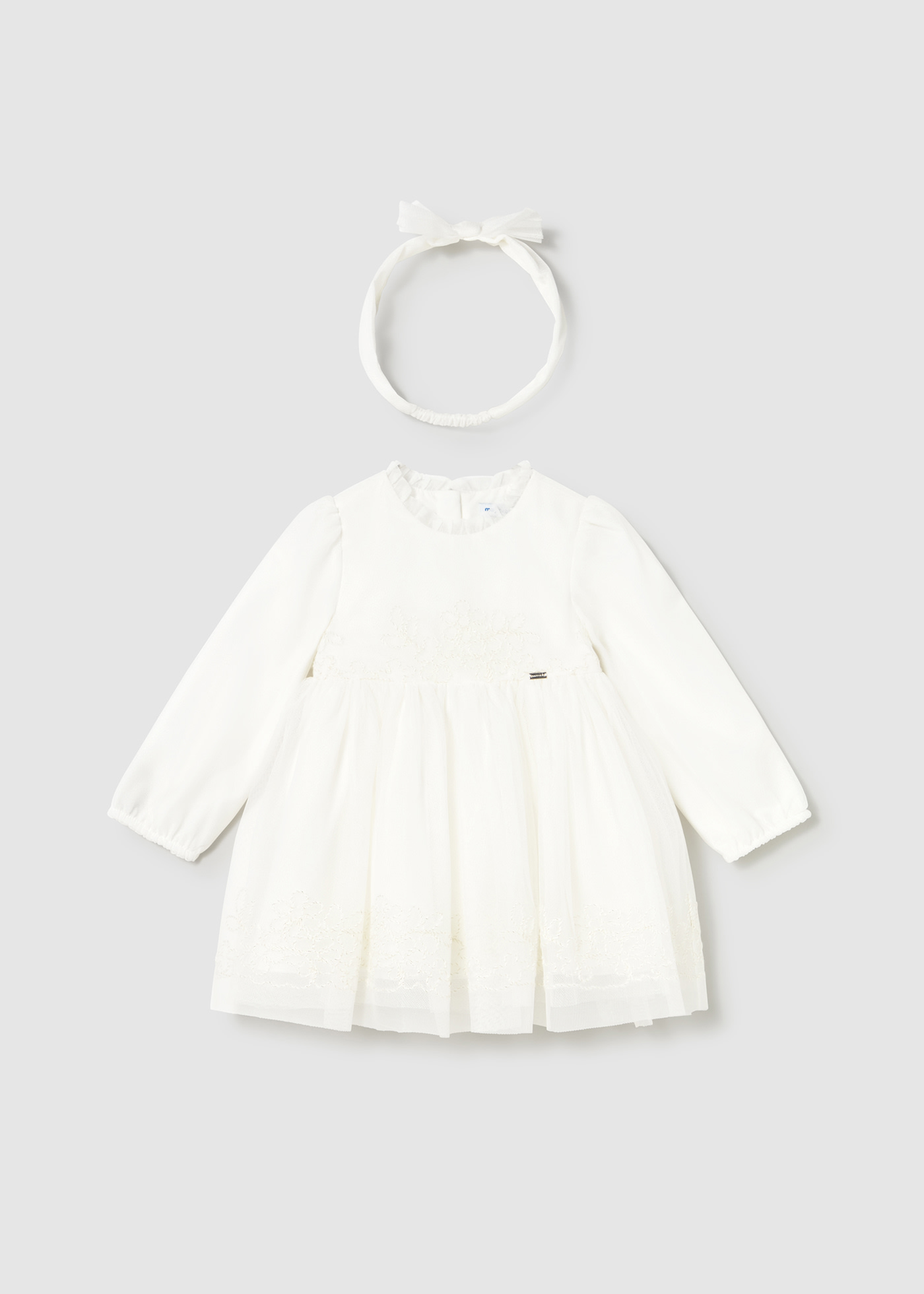 Robe cérémonie en tulle brodé bébé