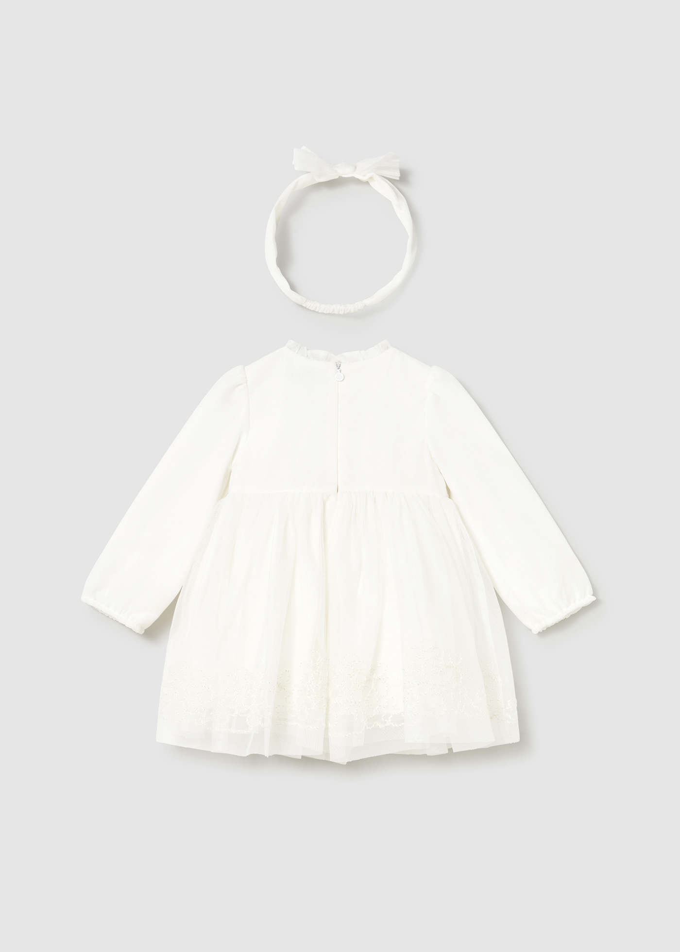 Robe cérémonie en tulle brodé bébé
