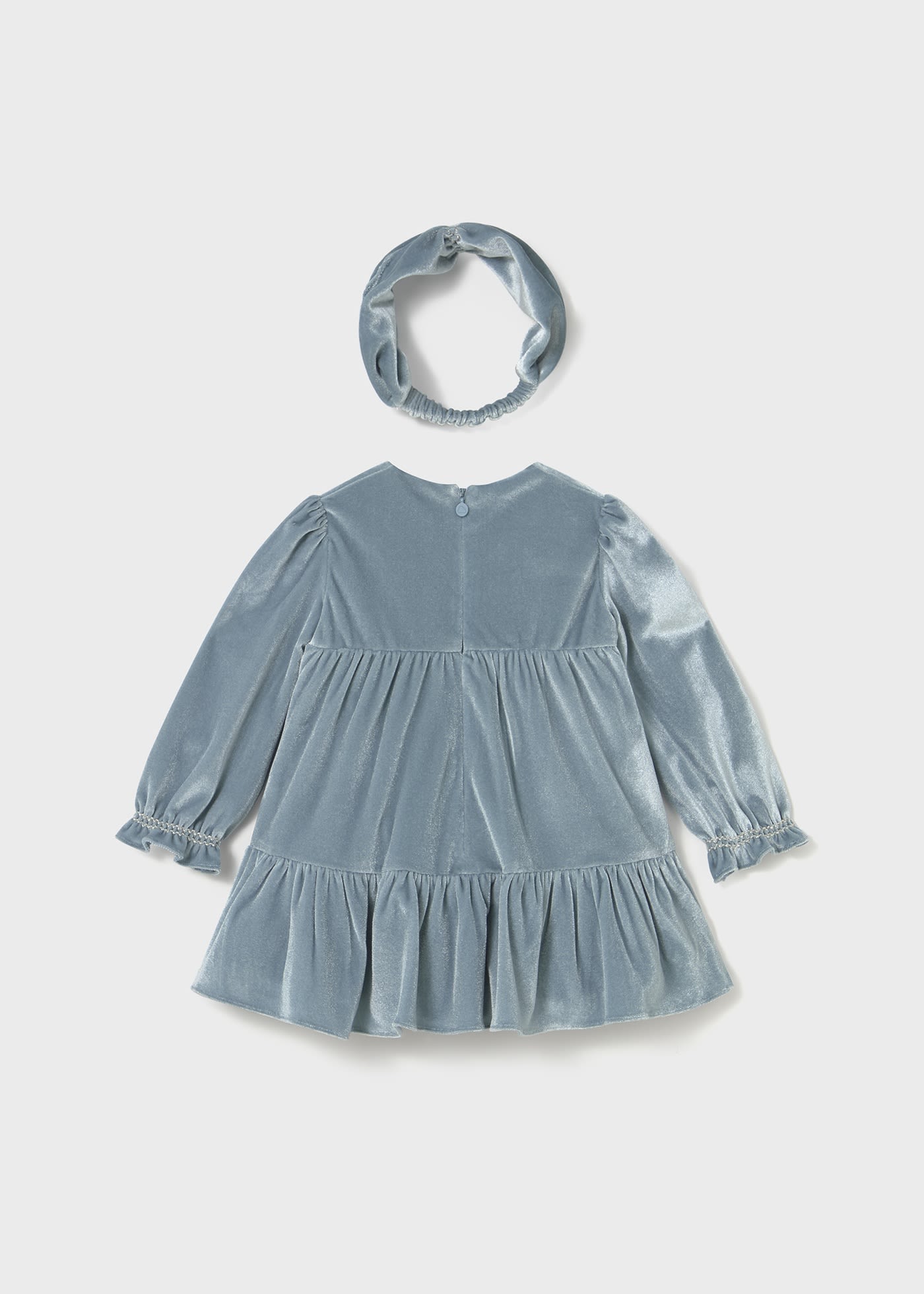Robe en velours avec serre-tête bébé