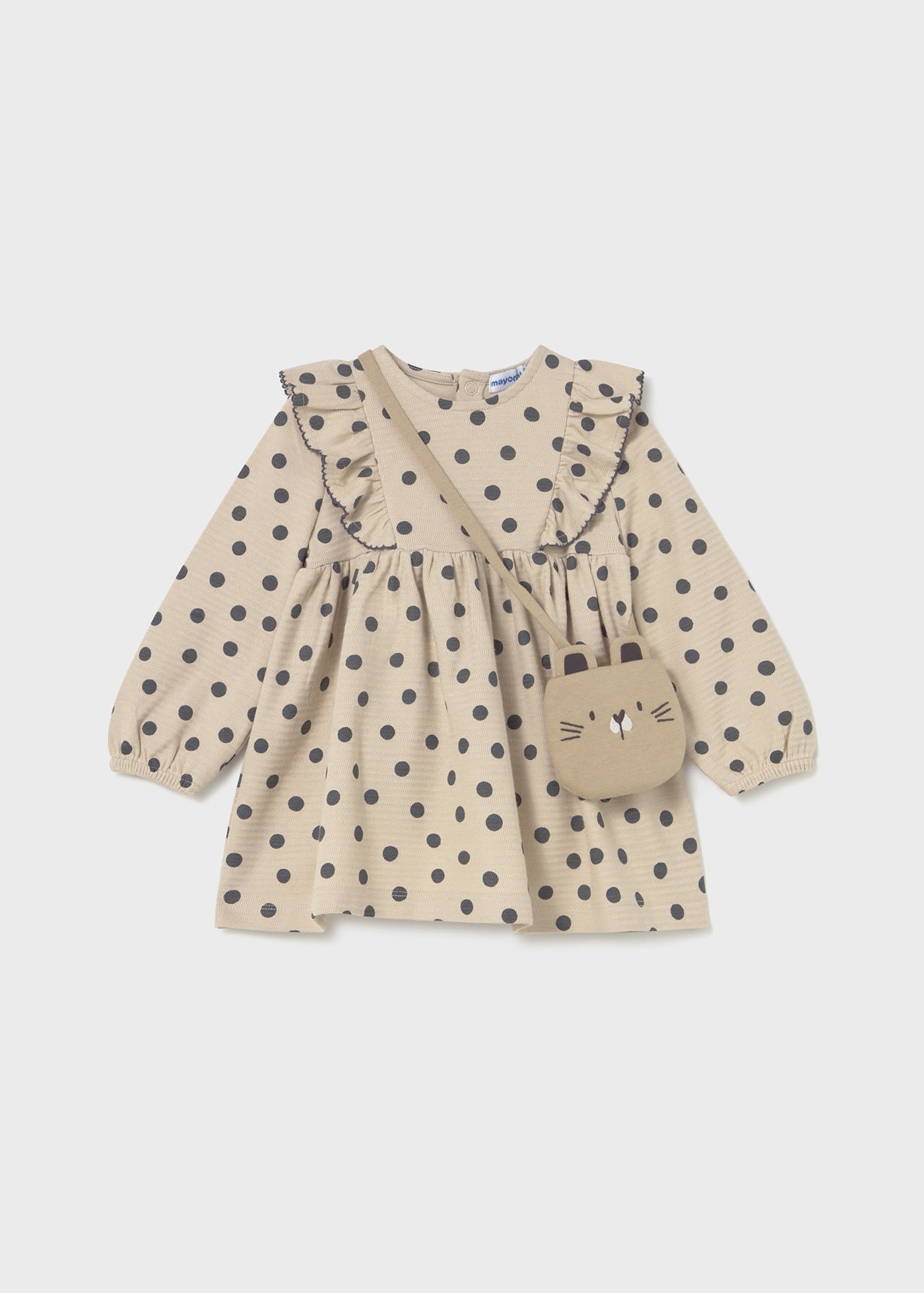 Kleid gemustert mit Tasche Baby