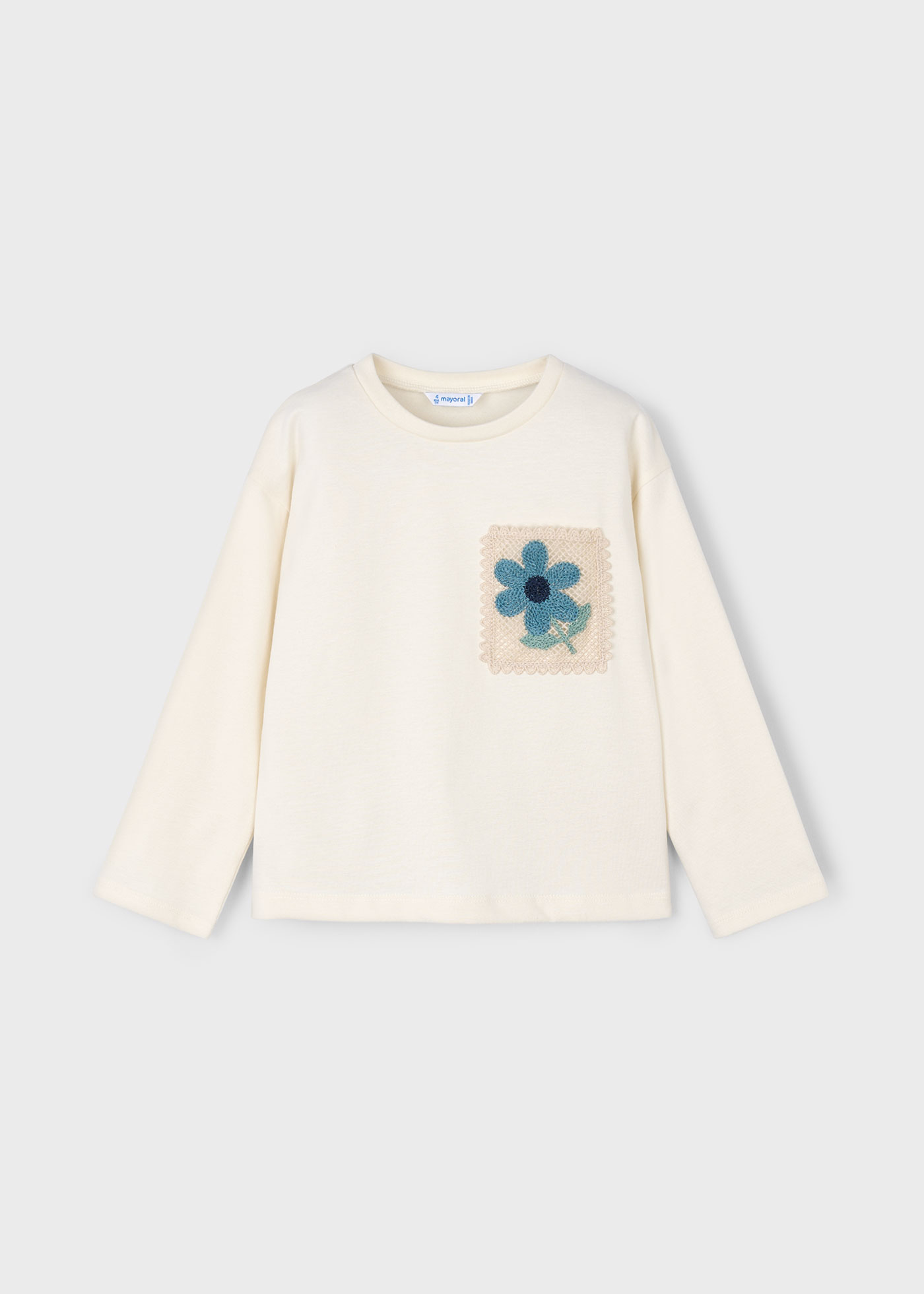 Girls crochet pocket t-shirt