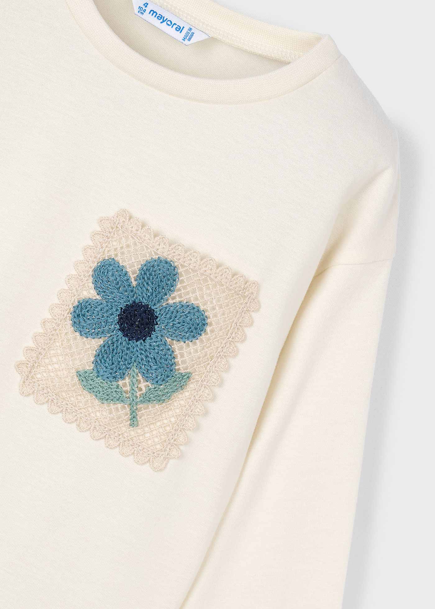 Girls crochet pocket t-shirt