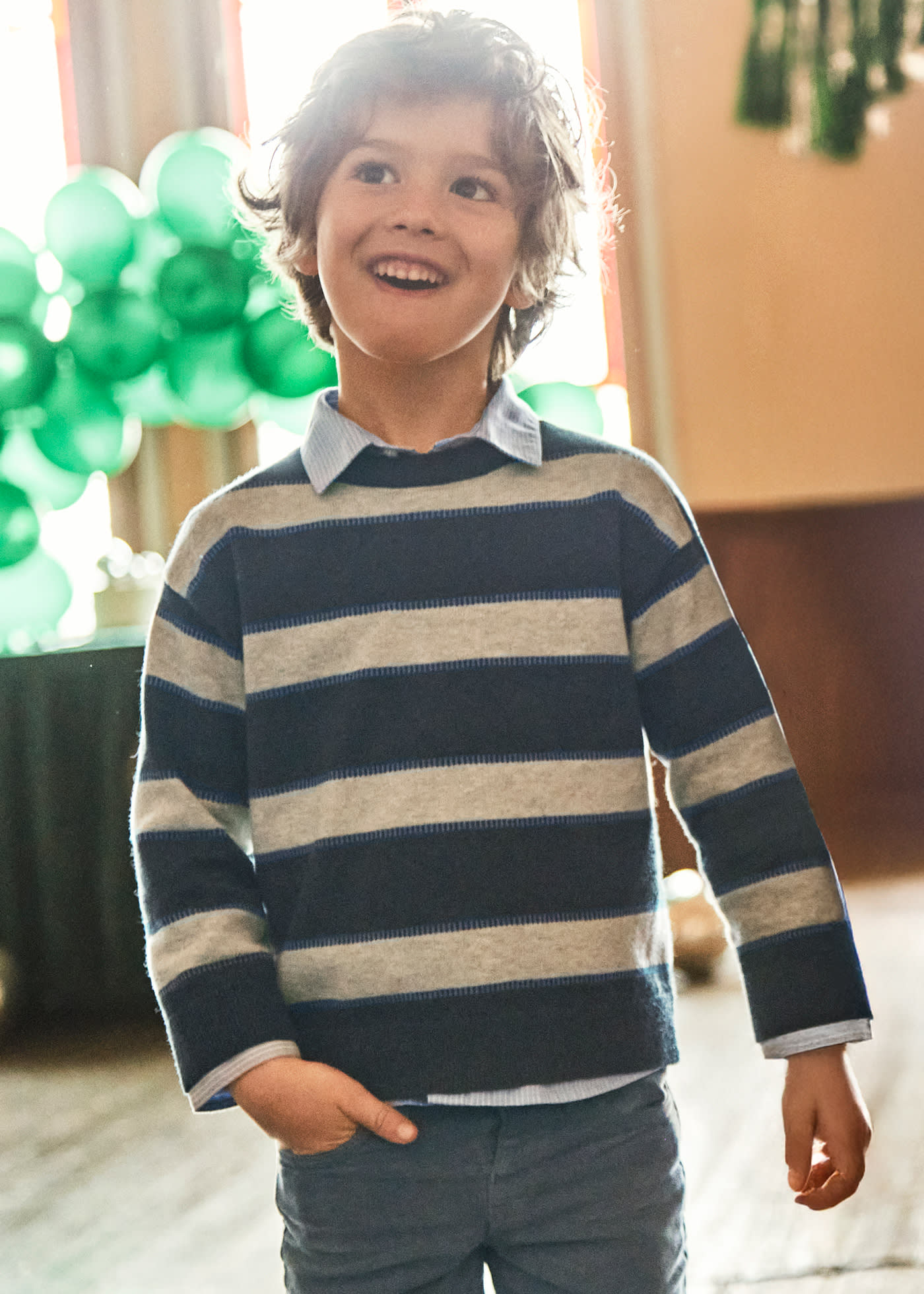 Boy Striped Knit Sweater