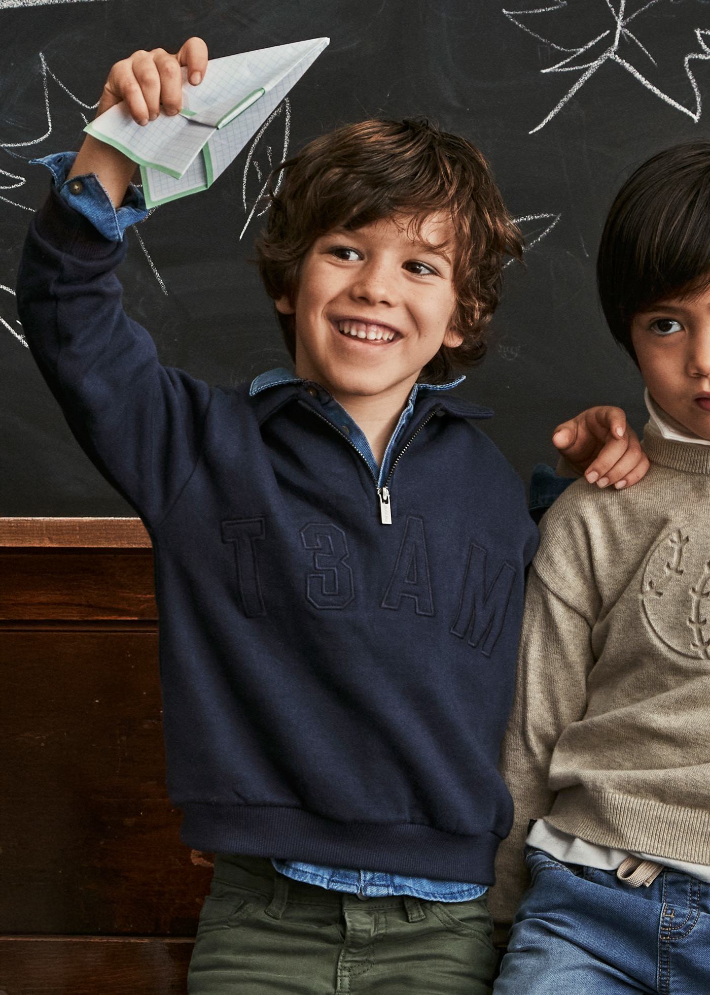 Sweatshirt mit Kragen Jungen