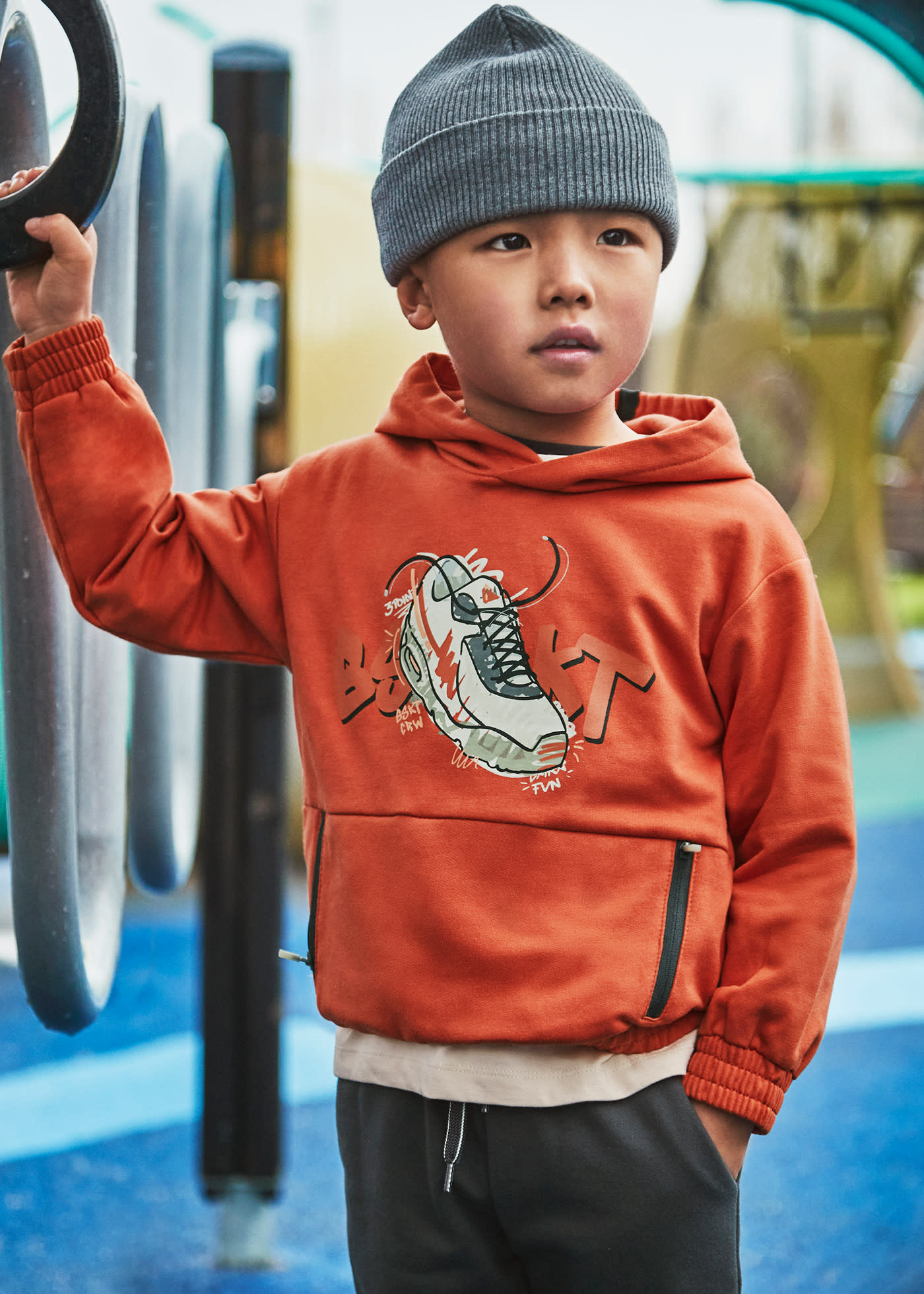 Boys print tracksuit