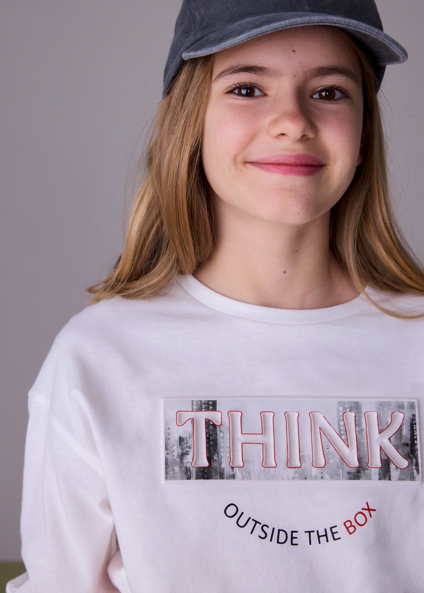 T-shirt basique texte fille