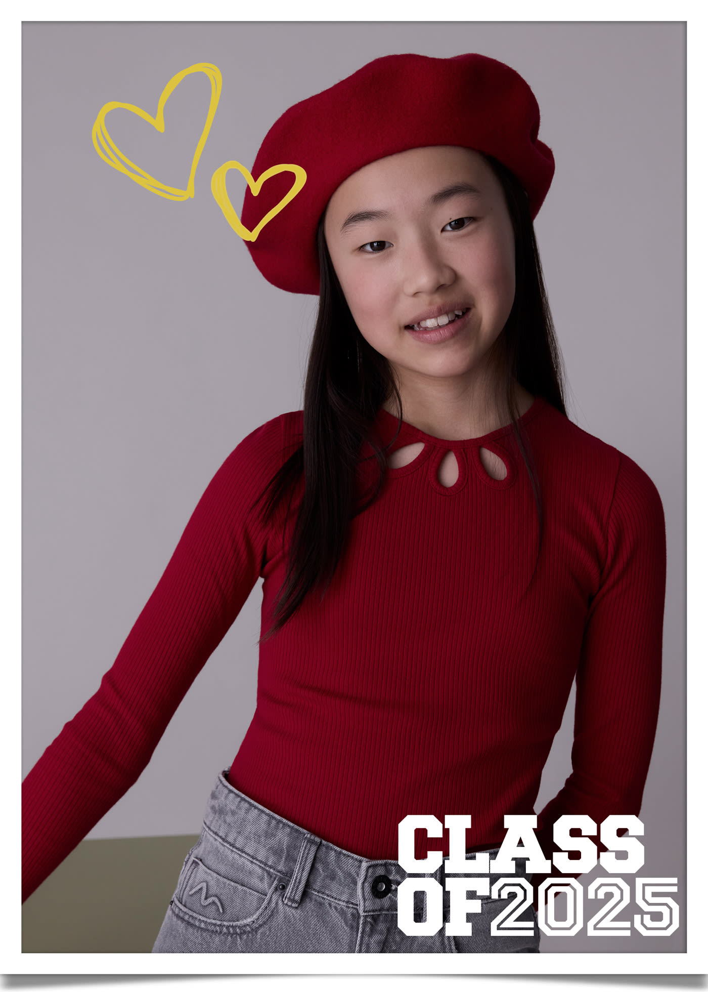 Girl Rib Knit T-Shirt