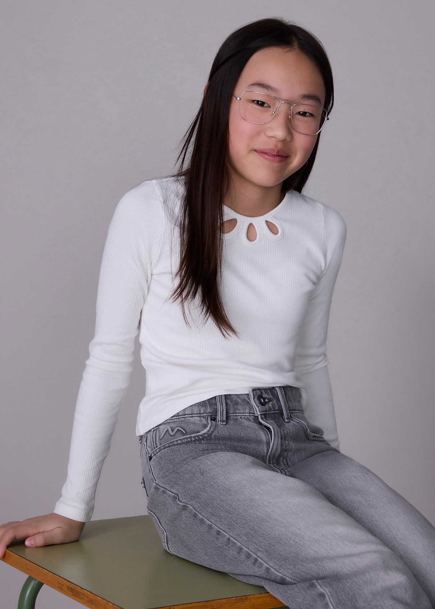 Maglietta costine ragazza