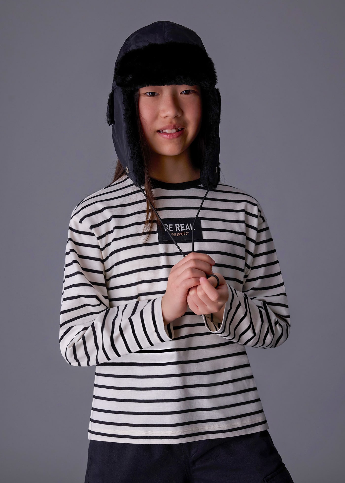 T-shirt oversize rayé unisexe
