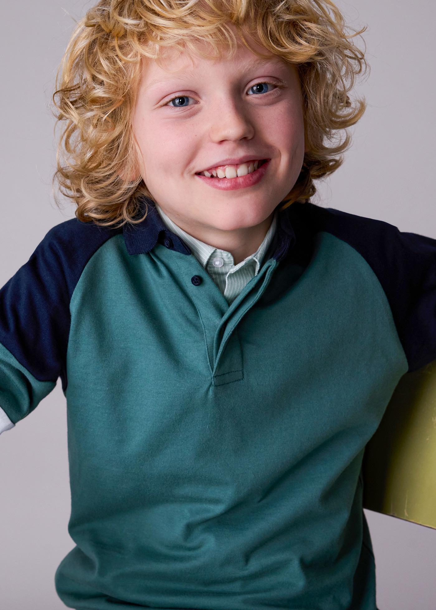 Boys banded polo shirt