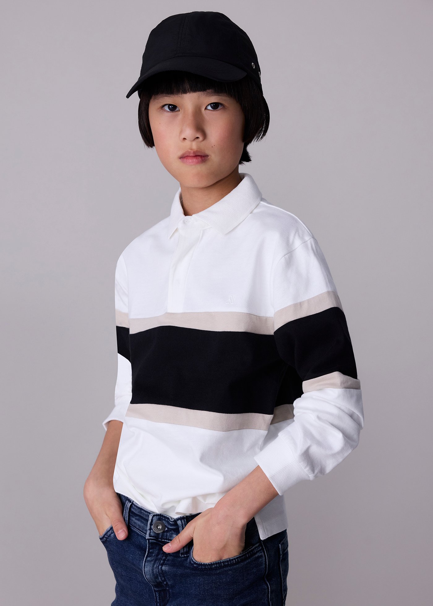 Boys block polo shirt