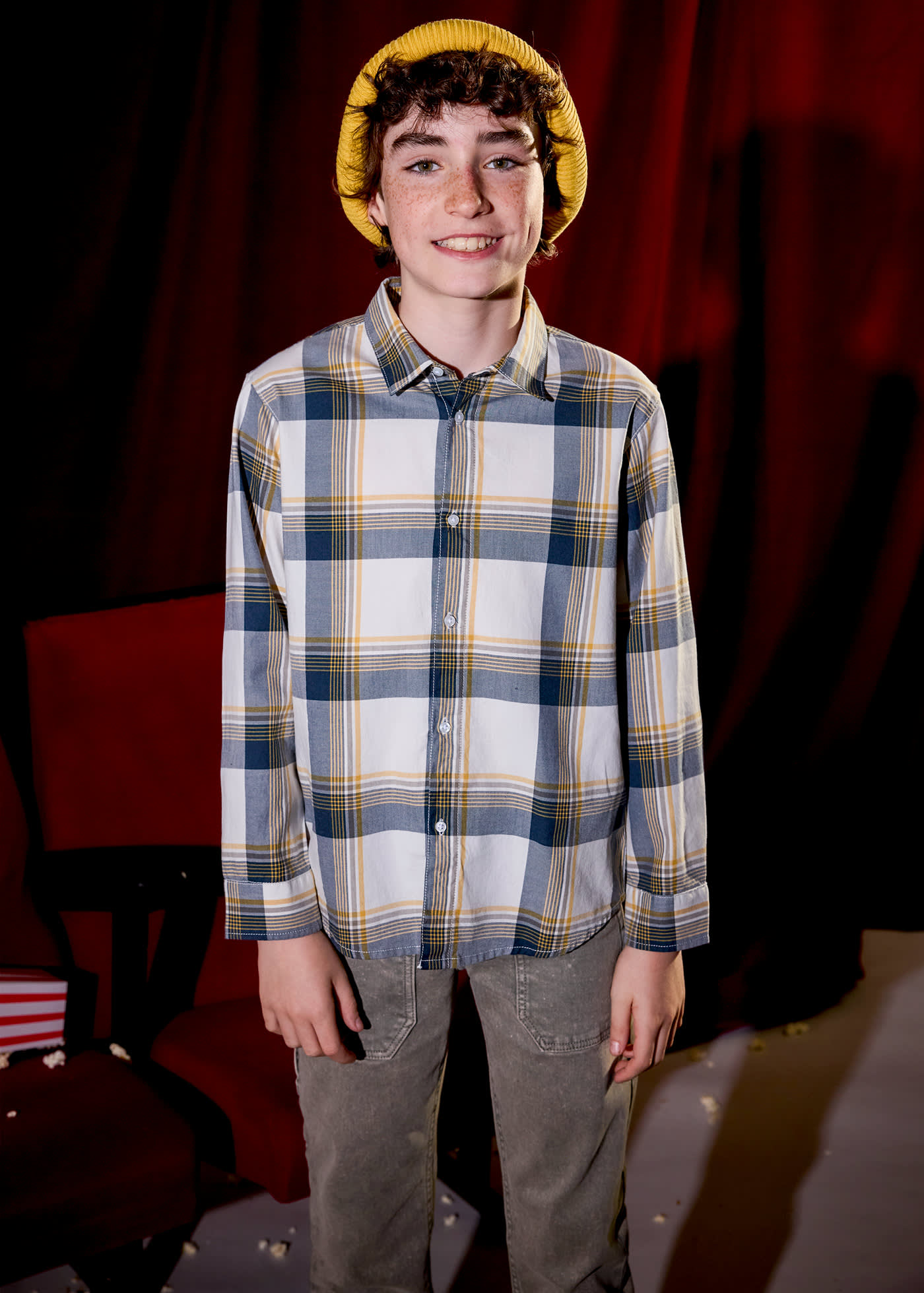 Boys check overshirt