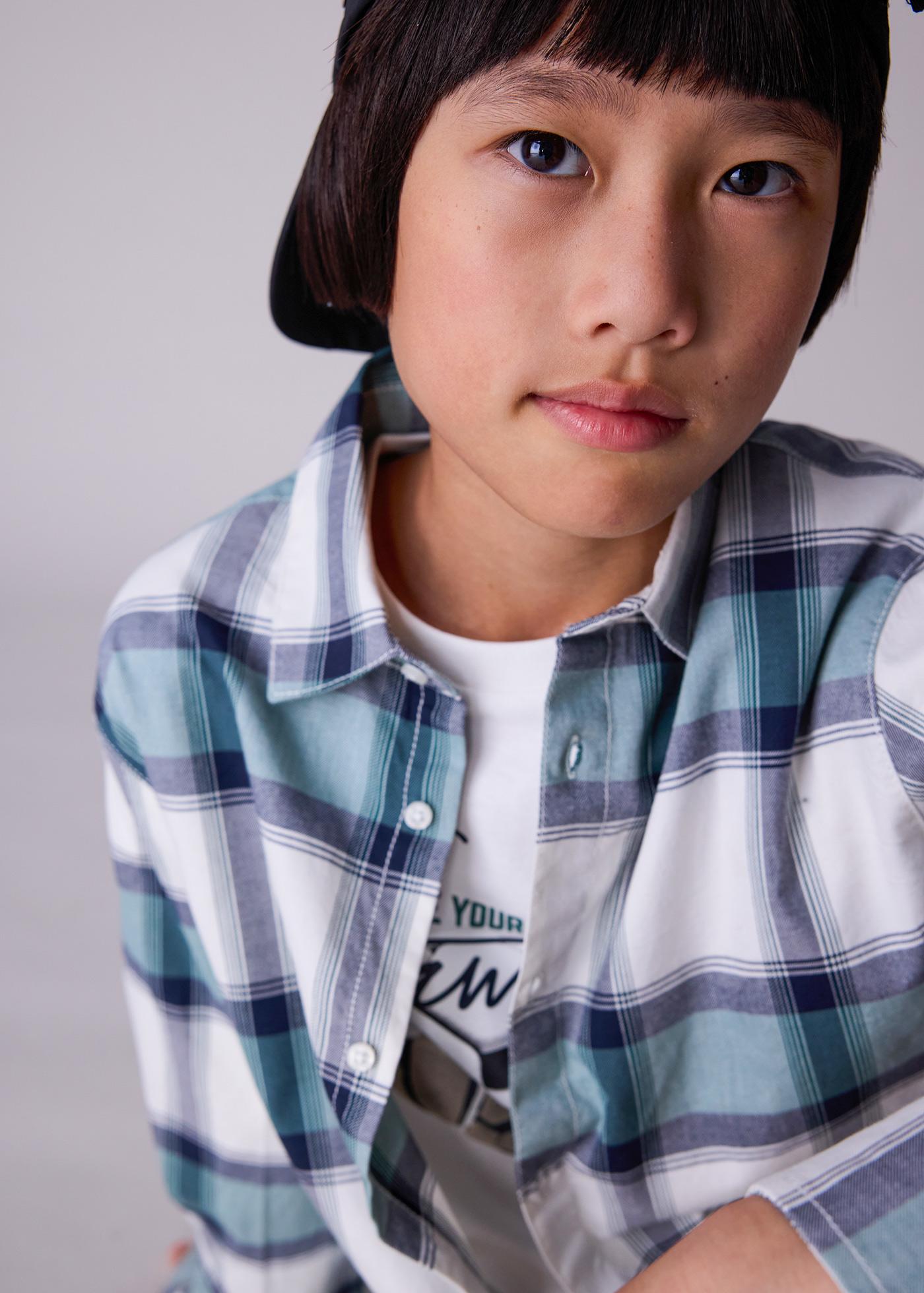 Boys check overshirt