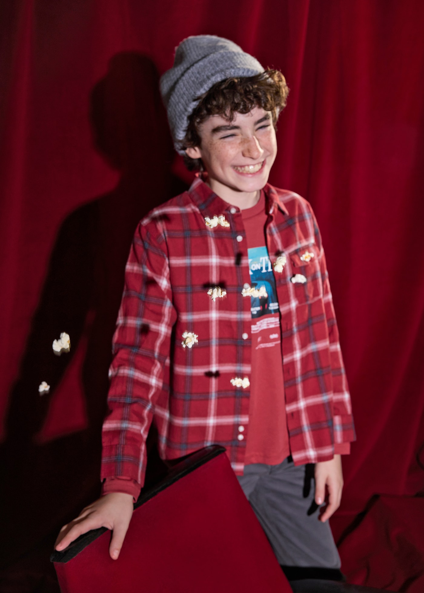 Camisa quadrados flanela rapaz