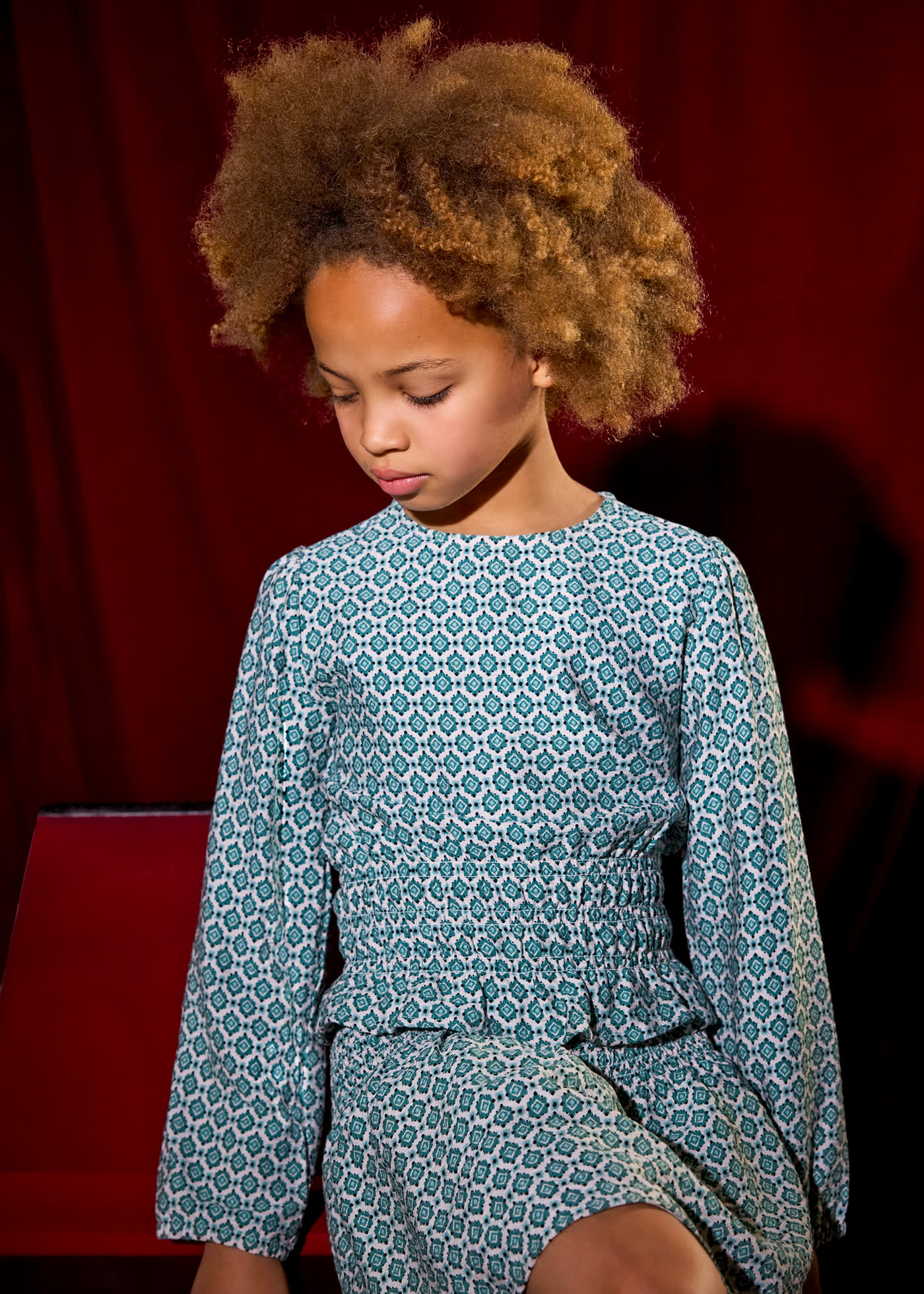 Girls printed blouse