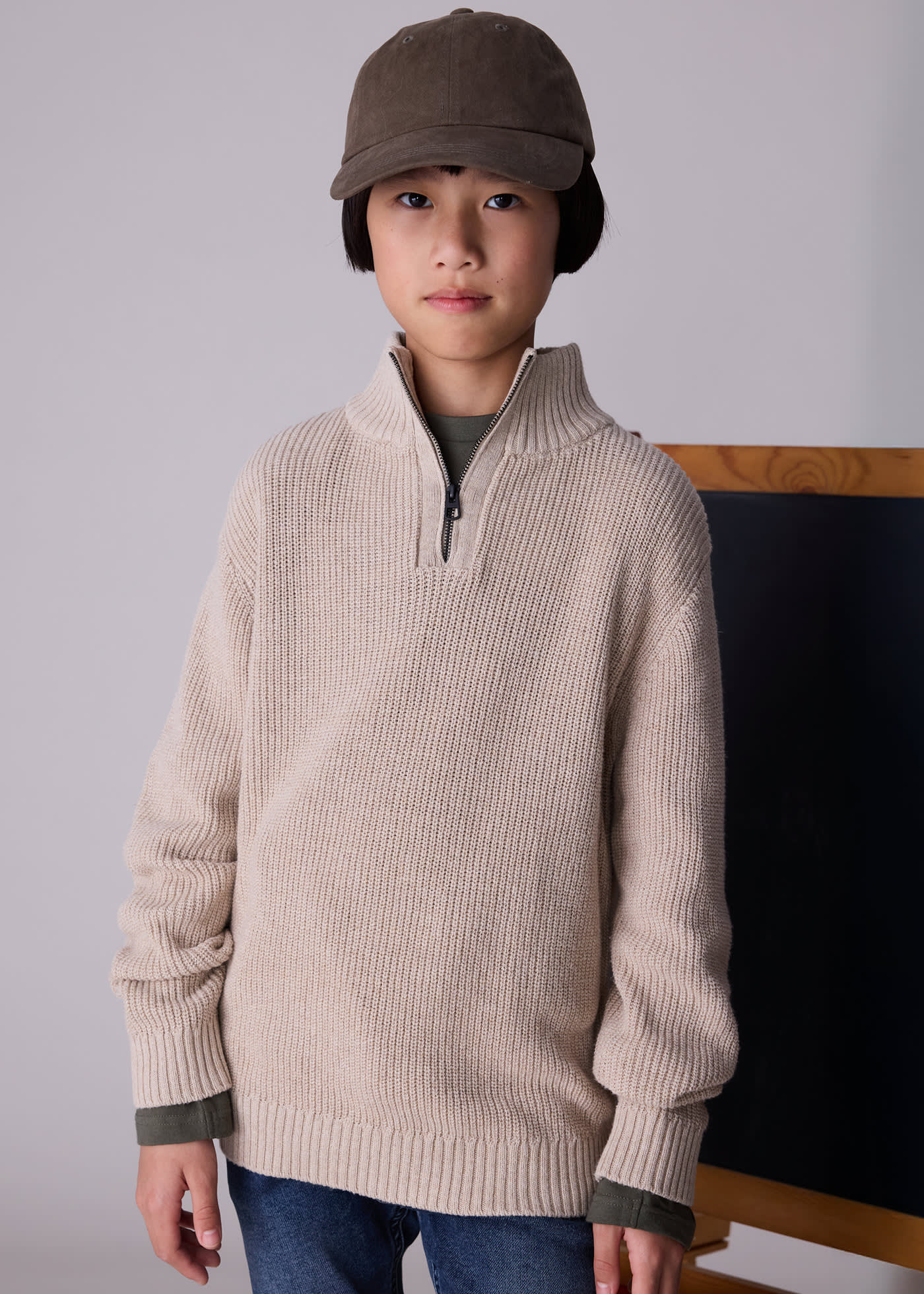 Boy Quarter Zip Sweater