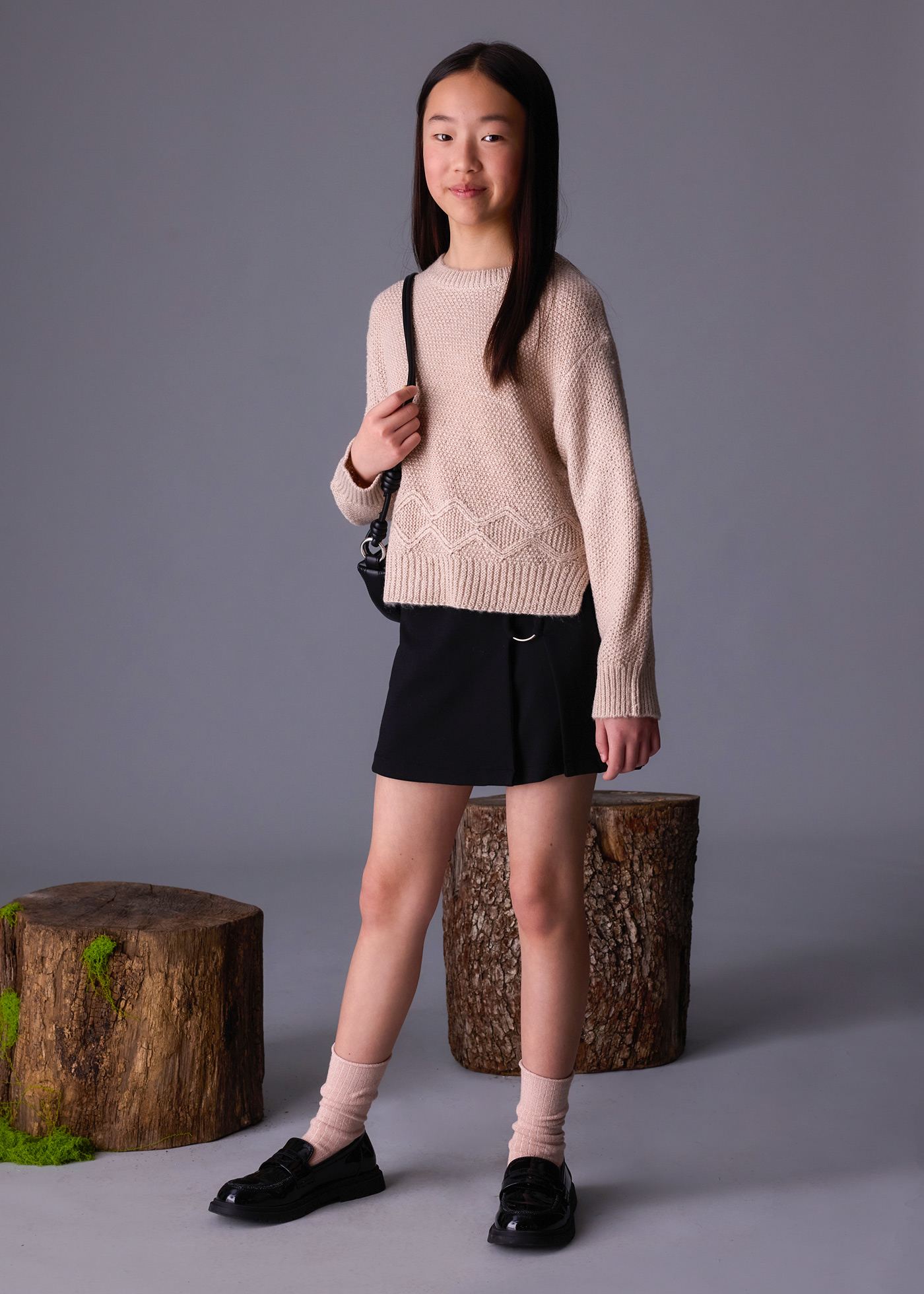 Girl Metallic Knit Sweater