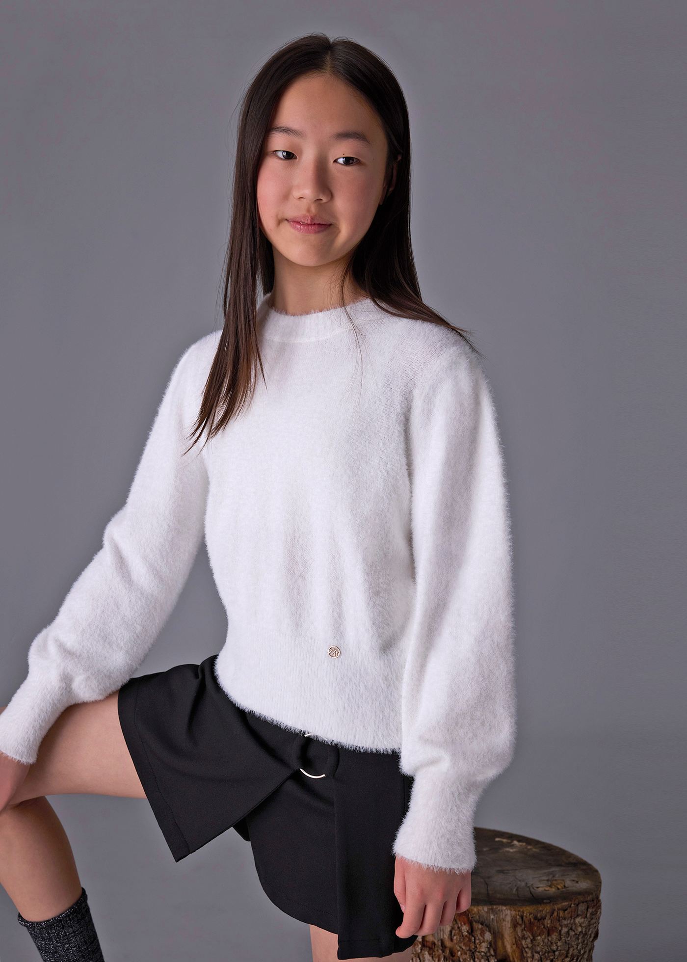 Girl Faux Fur Sweater