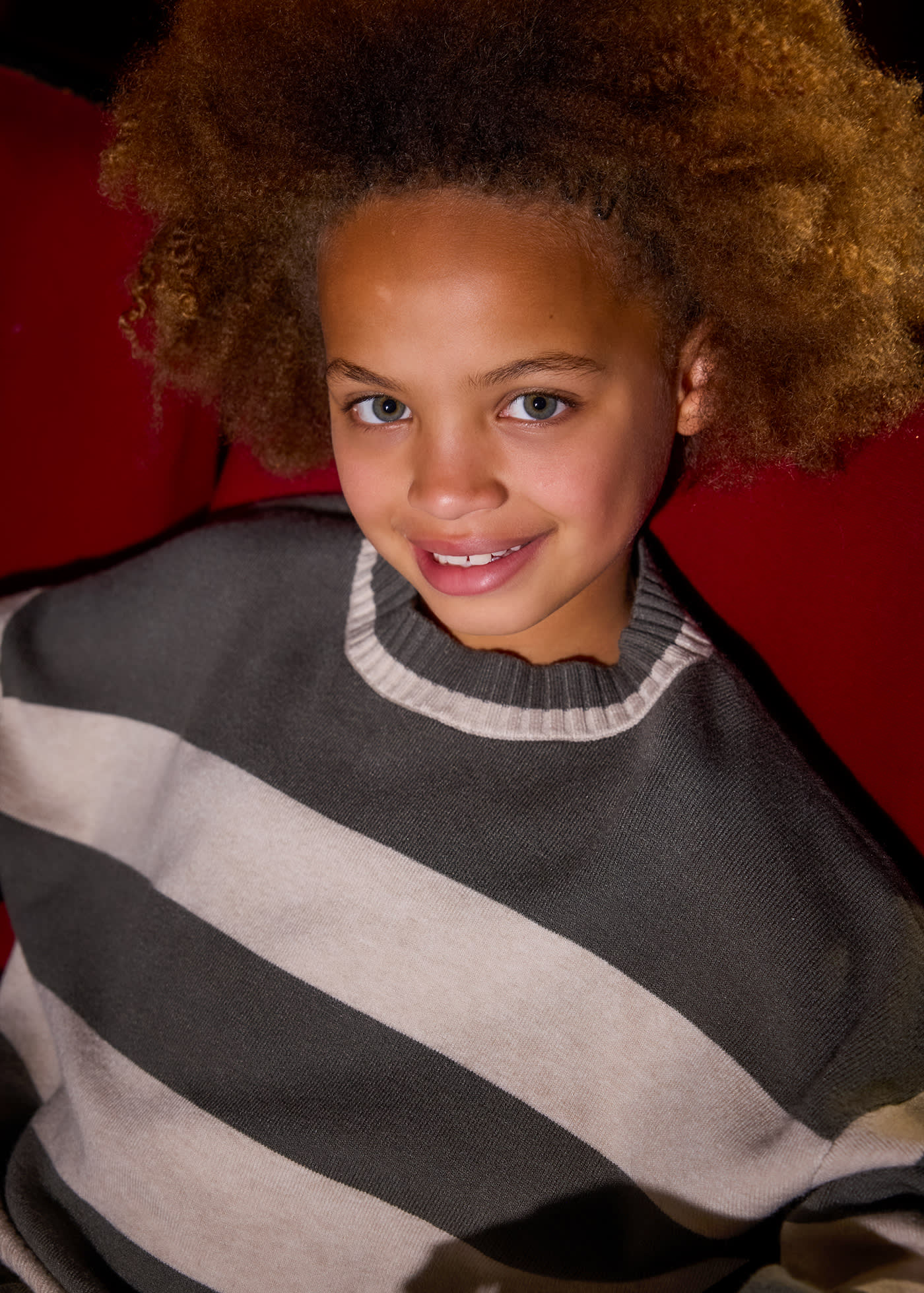 Girl Striped Knit Sweater