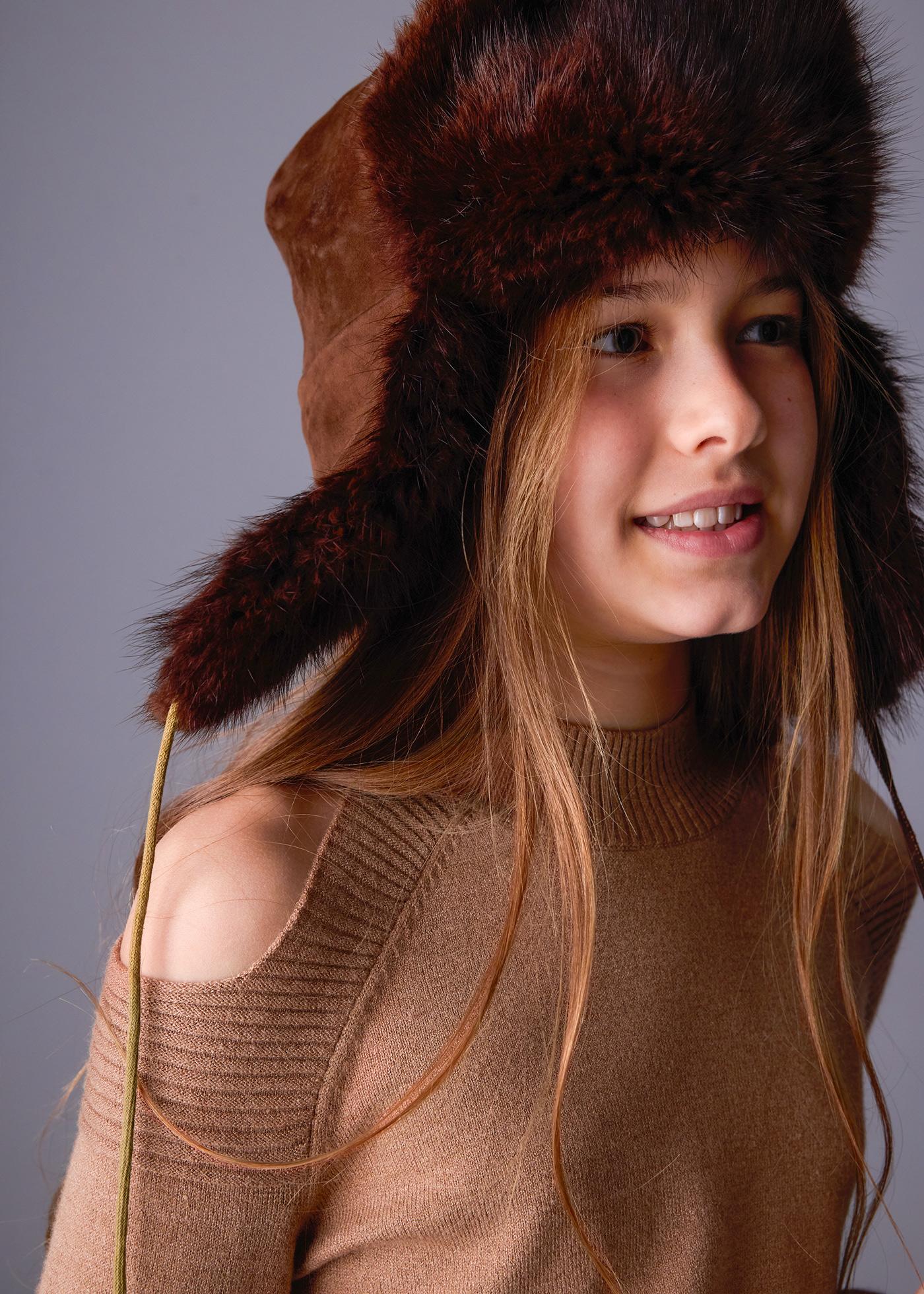 Girls open shoulder jumper