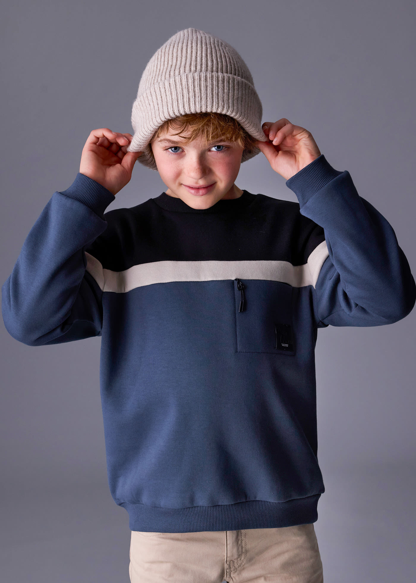 Sudadera bloques chico